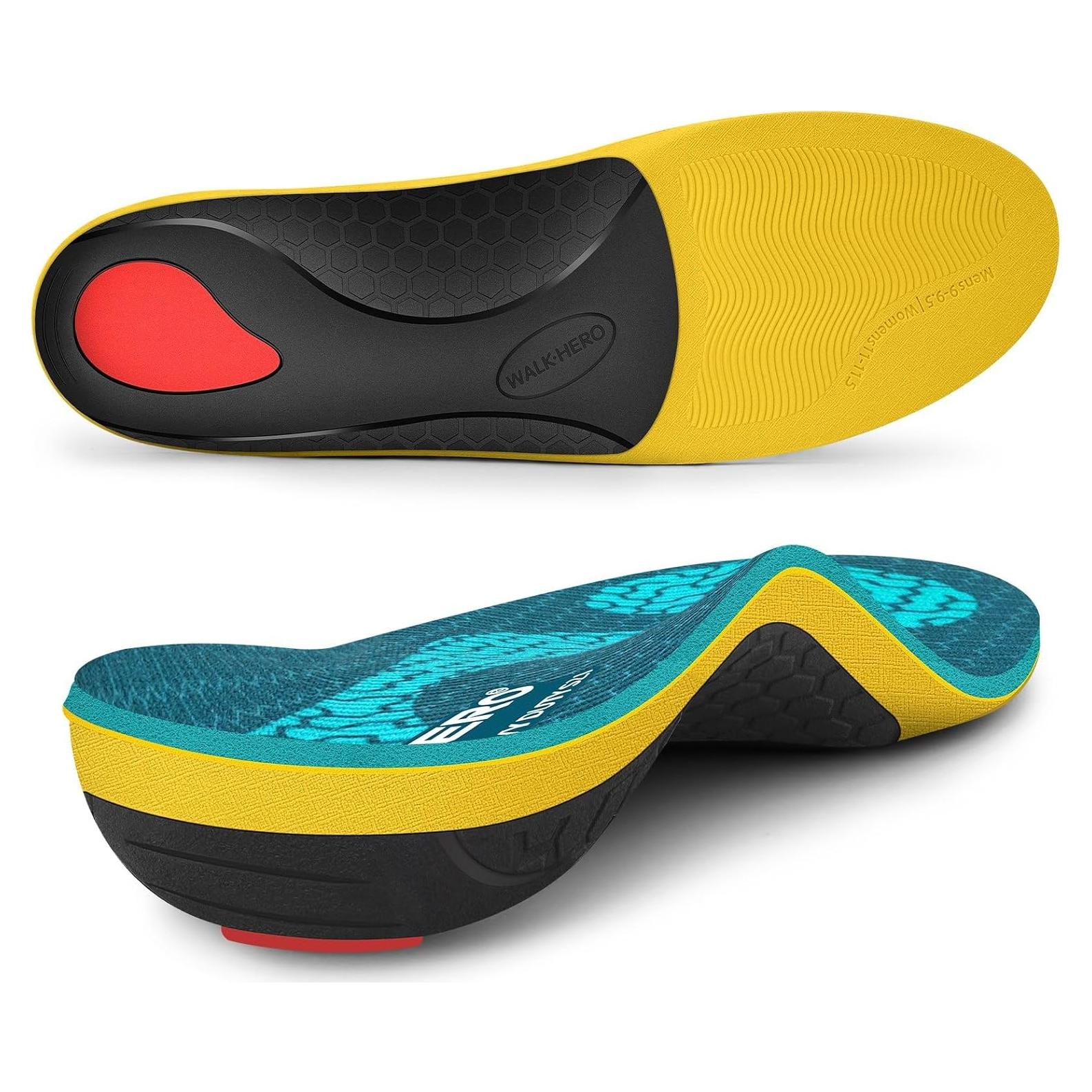 Plantillas ortopédicas WalkHero para fascitis plantar - Soporte alto