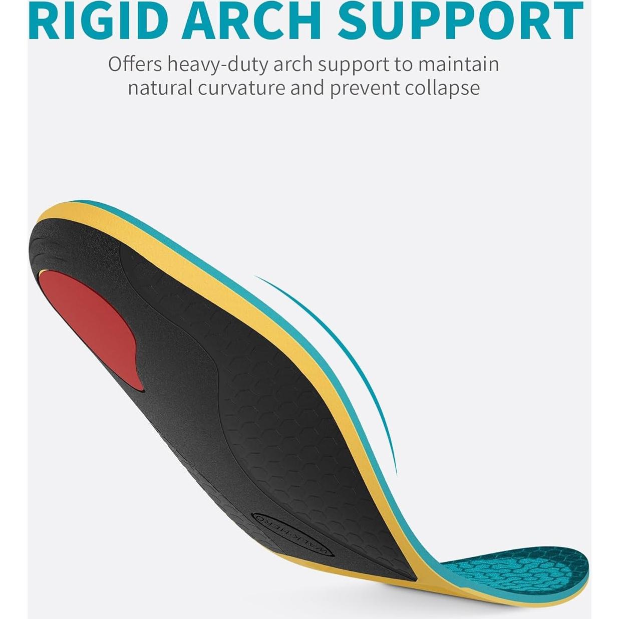 Plantillas ortopédicas WalkHero para fascitis plantar - Soporte alto