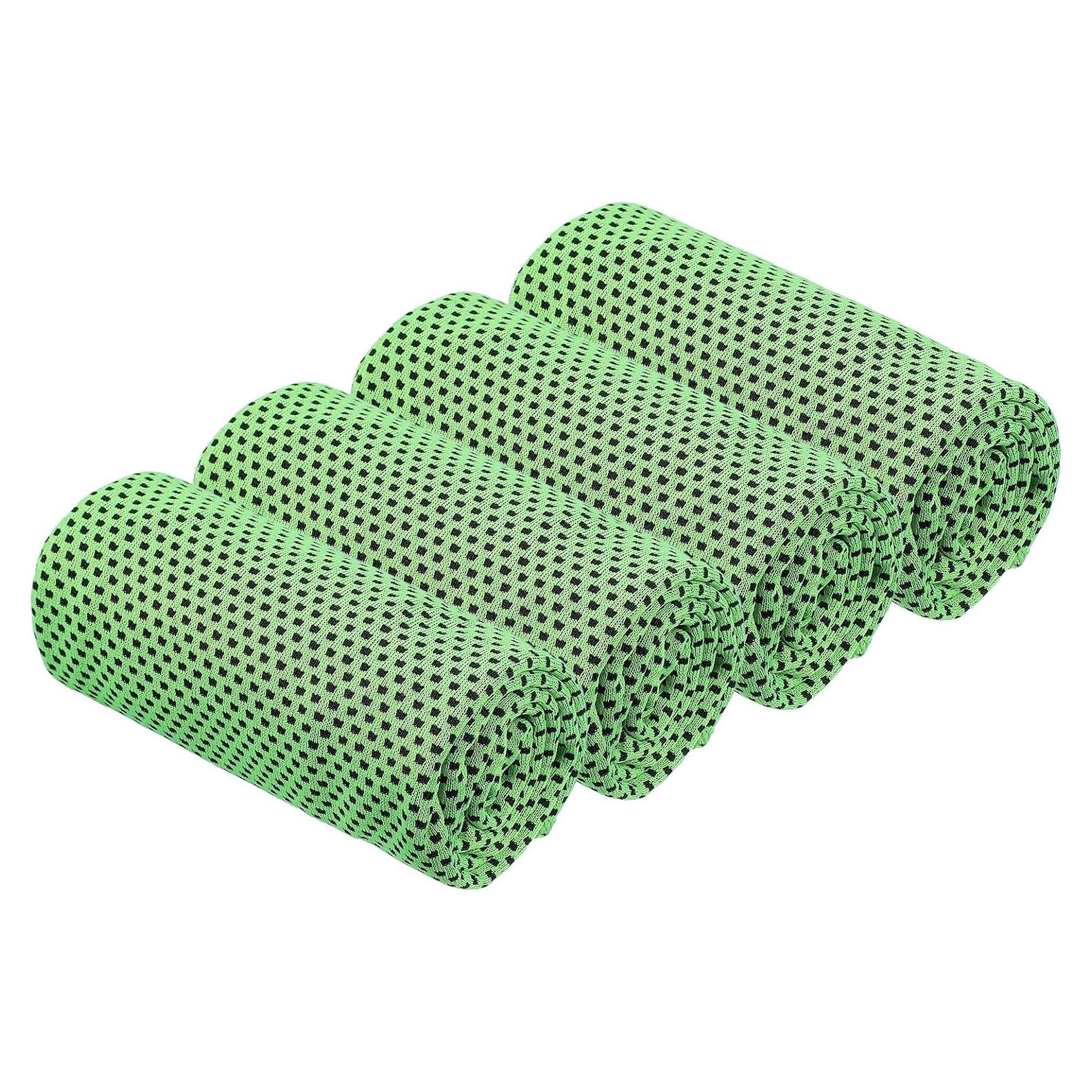 Toalla Enfriadora PATIKIL 100x30cm 4 Pcs Verde Brillante