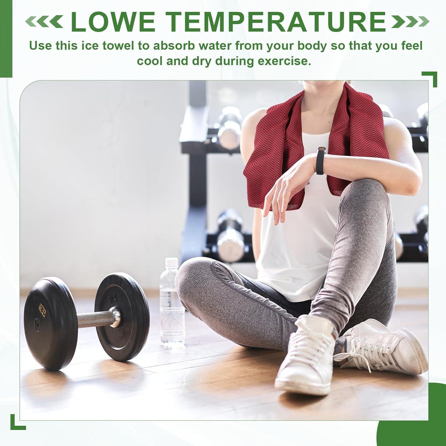 Toalla Enfriadora PATIKIL 100x30cm 4 Pcs Verde Brillante