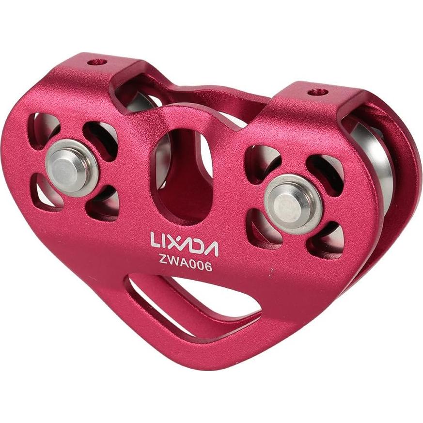 Polea Doble de Zip Line Lixada 30KN para Cables de 1/4 a 1/2