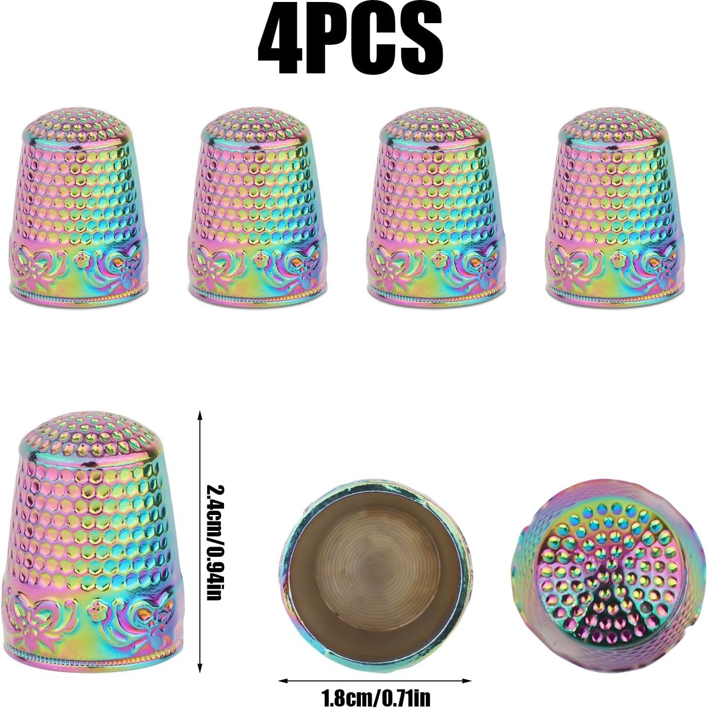 4 Dedales de Metal de Cobre para Coser y Bordar - Gosknor