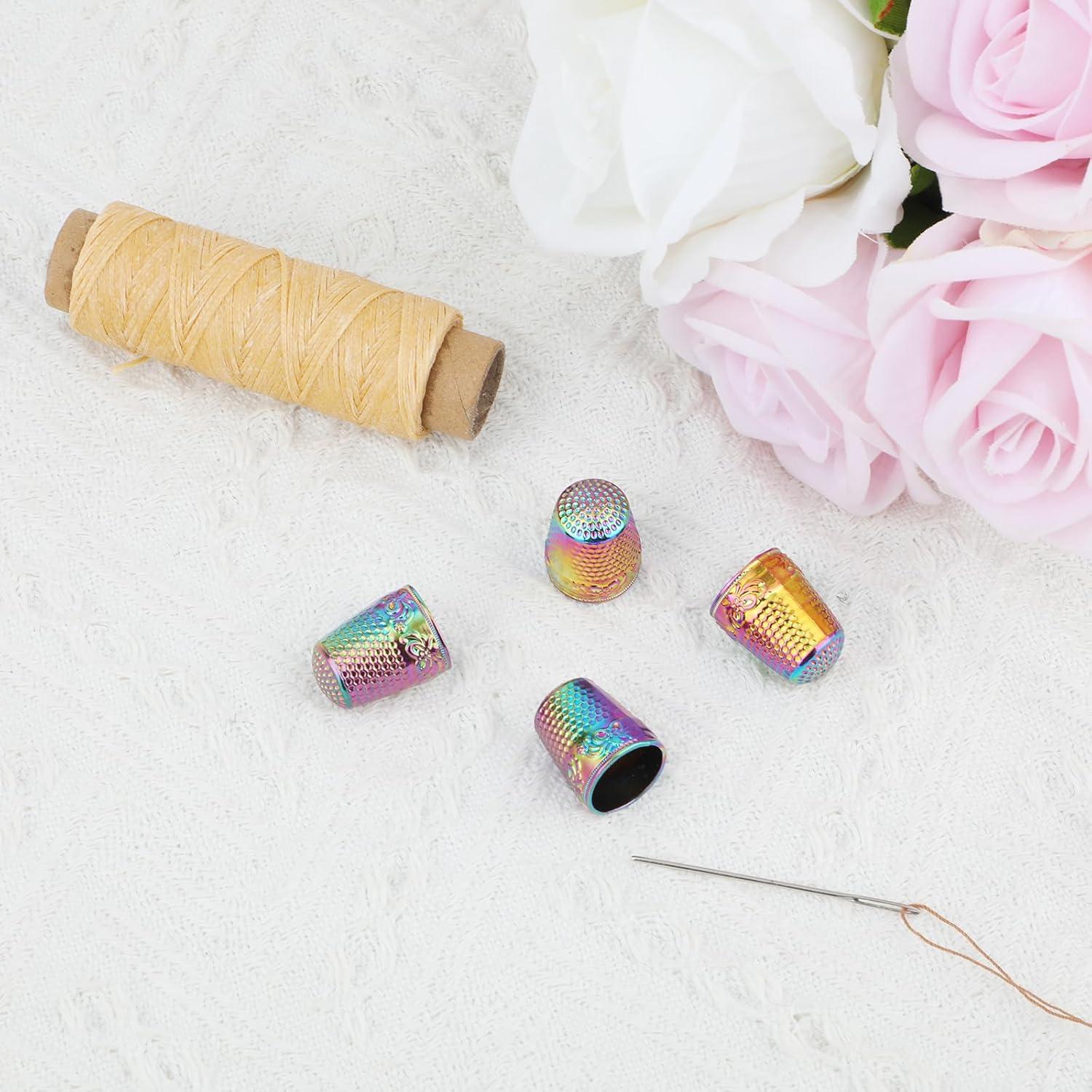 4 Dedales de Metal de Cobre para Coser y Bordar - Gosknor