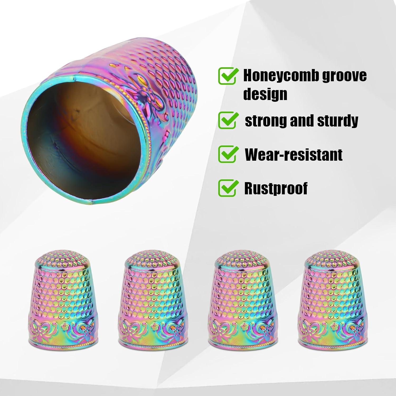 4 Dedales de Metal de Cobre para Coser y Bordar - Gosknor