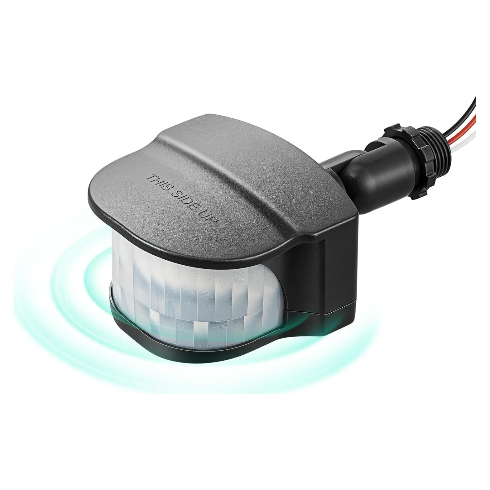 Sensor de Movimiento EDISHINE 240° Ajustable 18.3m Negro