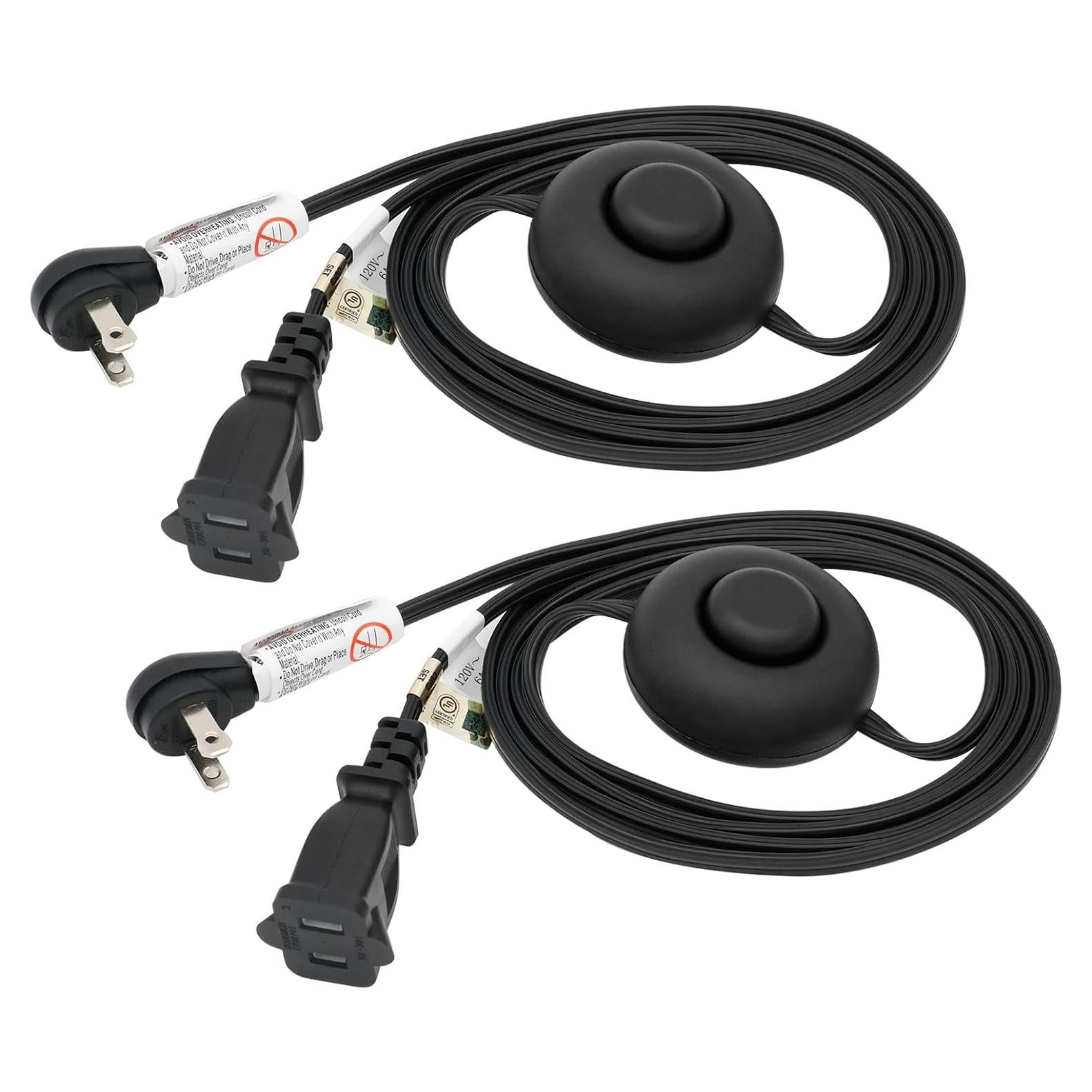 Interruptor de Pie FIRMERST 2 Paquetes Cable 1.83m Negro