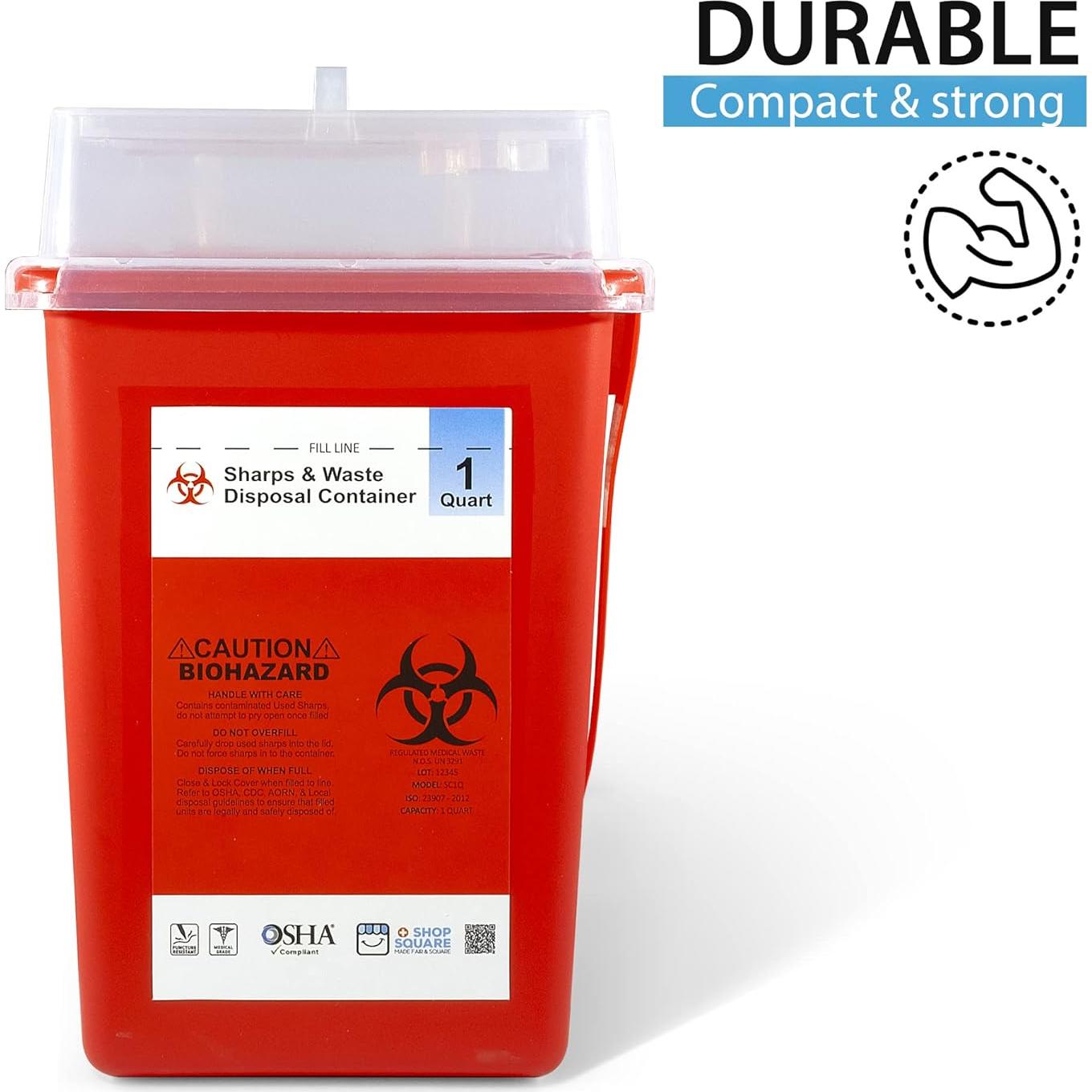 Contenedor de Eliminación de Agujas Shop Square 1 Cuarto