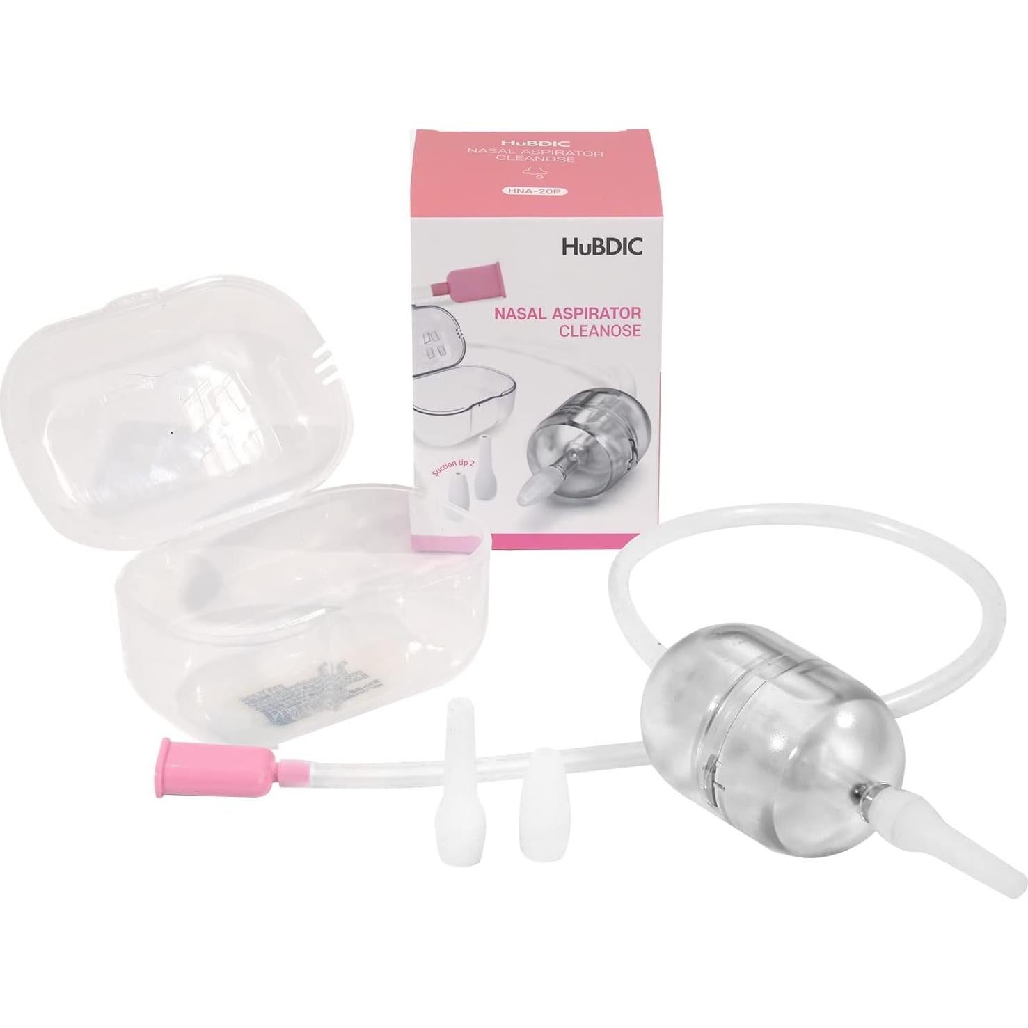 Aspirador Nasal Manual HuBDIC Rosa para Bebés y Niños
