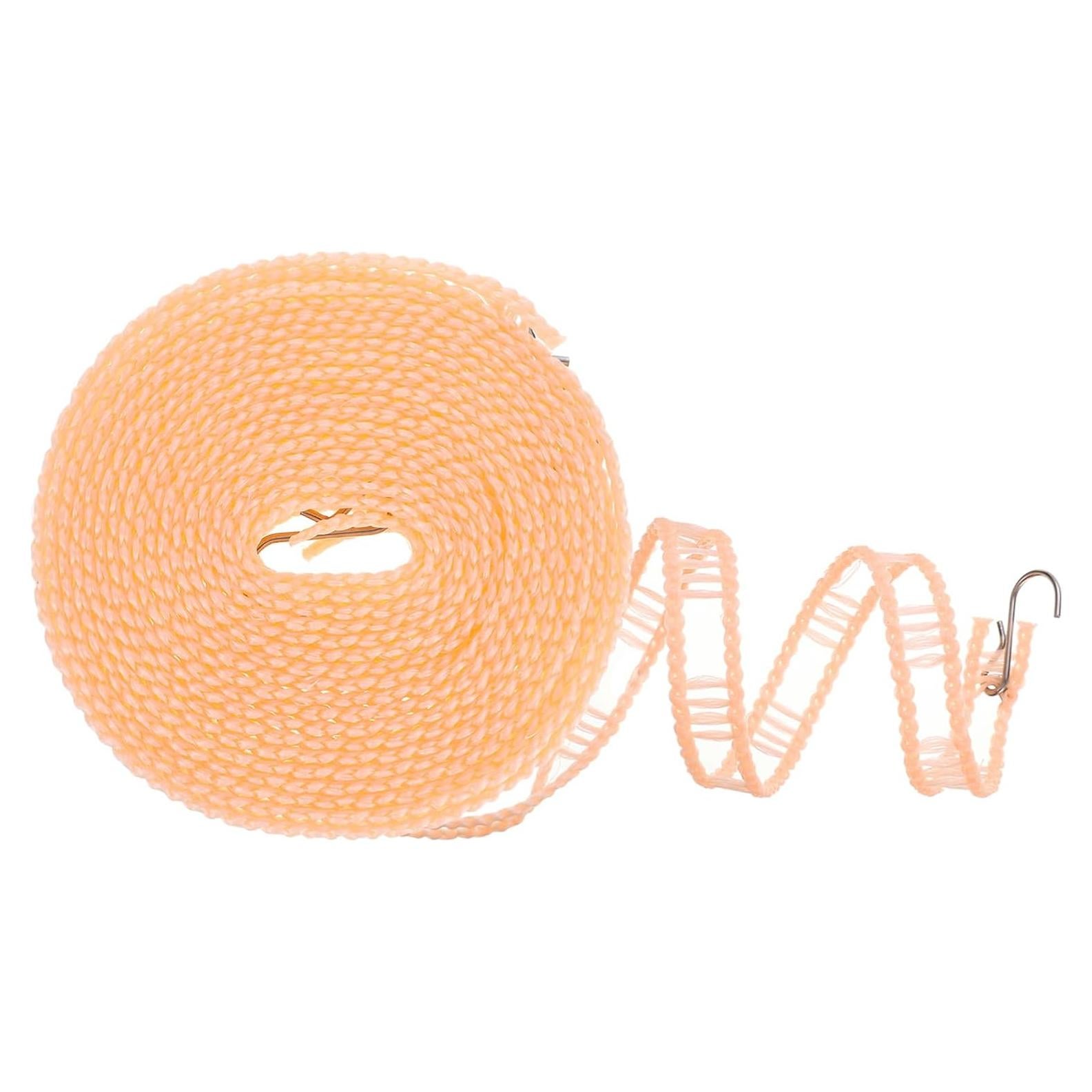 Cuerda de Secado Portátil uxcell 5M Antideslizante Beige