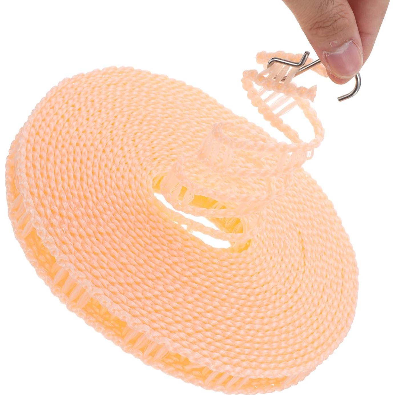 Cuerda de Secado Portátil uxcell 5M Antideslizante Beige