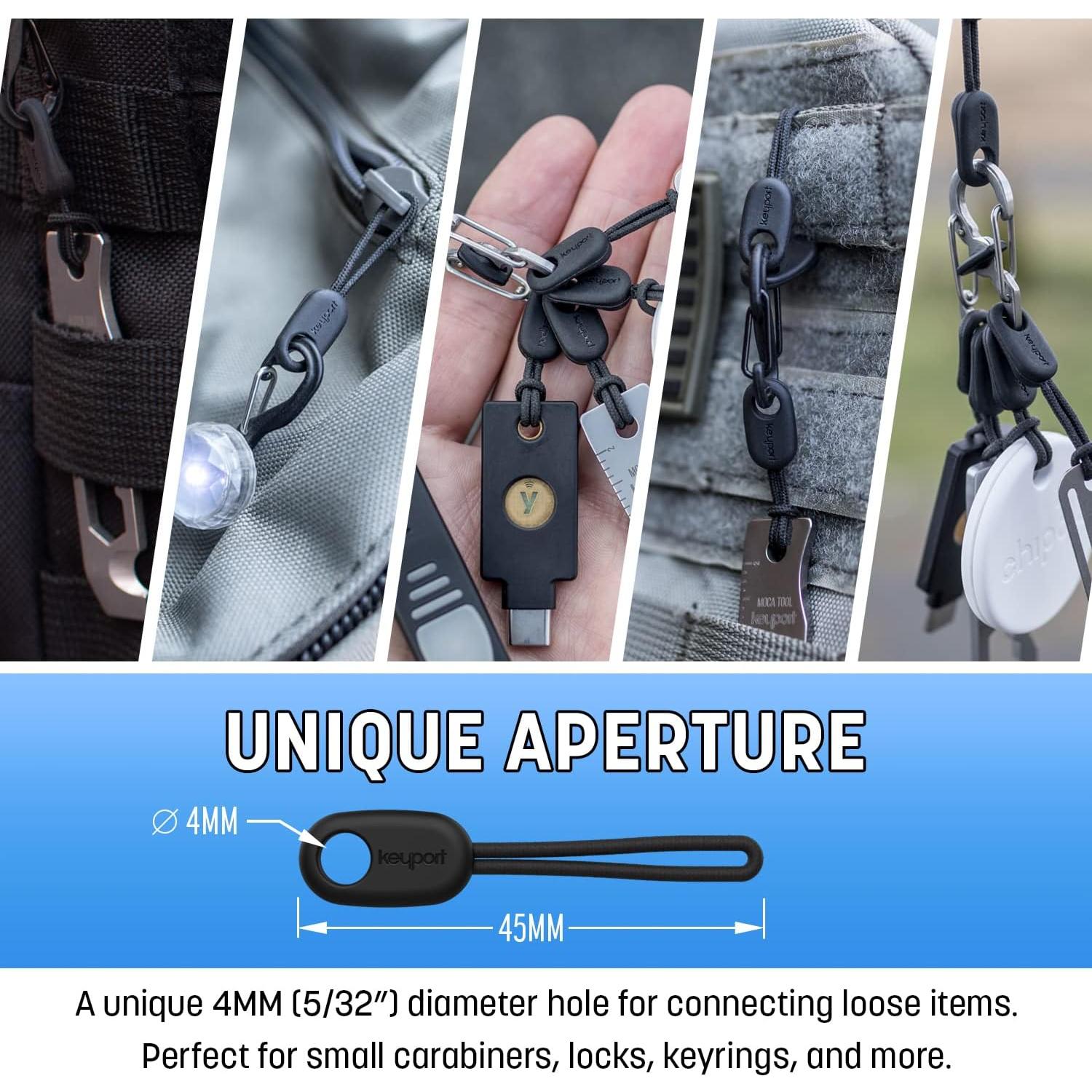 Tiradores de Cierre Keyport ParaPull 5-Pack Nylon Negro