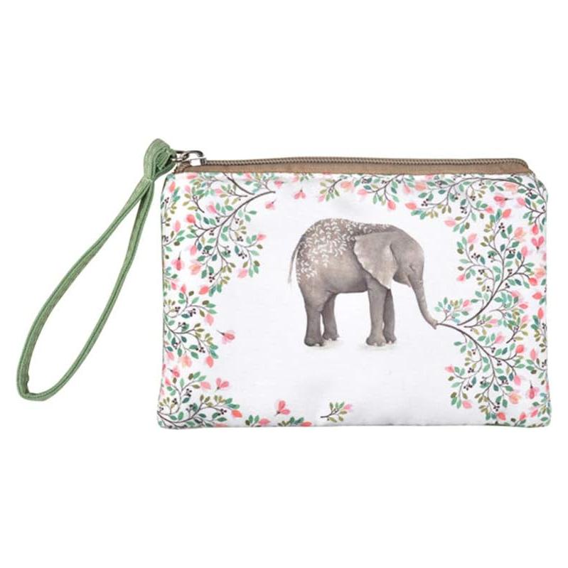 Monedero de Lona Rantanto BG0001 Elefante Flor 18x12cm