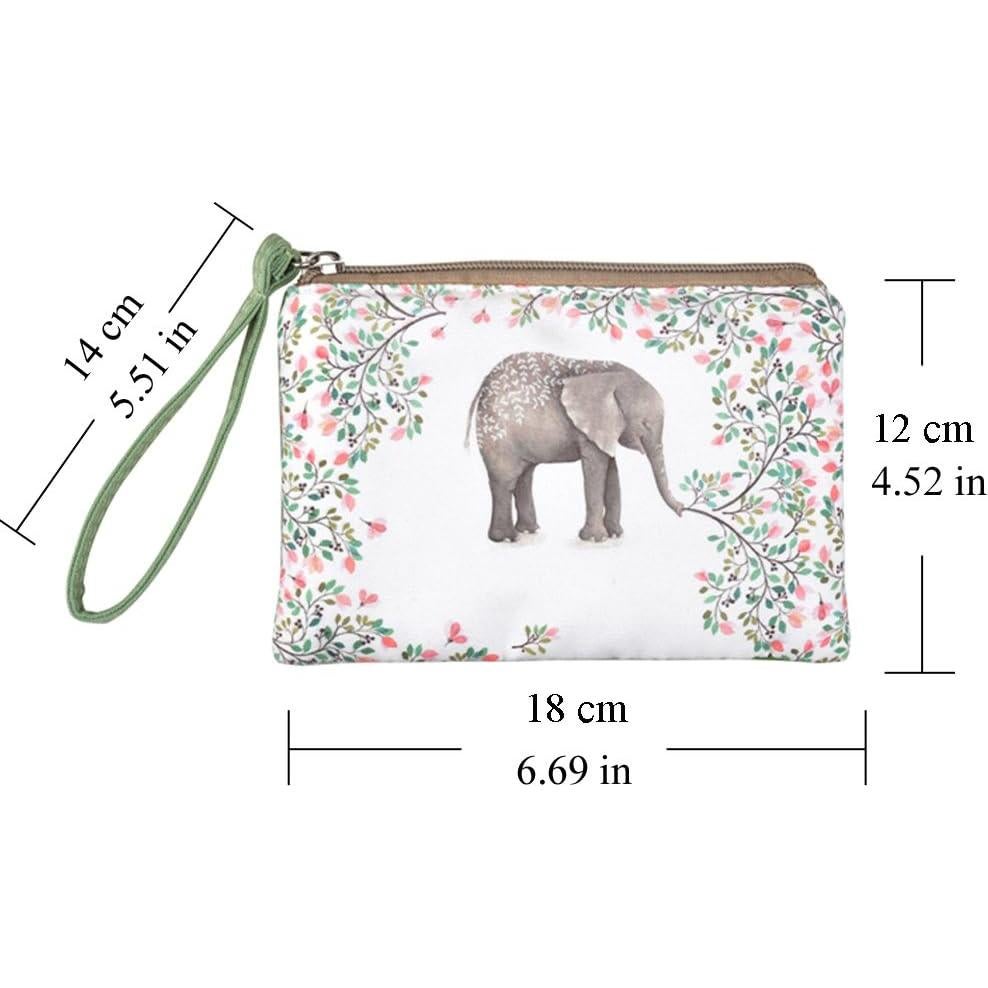 Monedero de Lona Rantanto BG0001 Elefante Flor 18x12cm