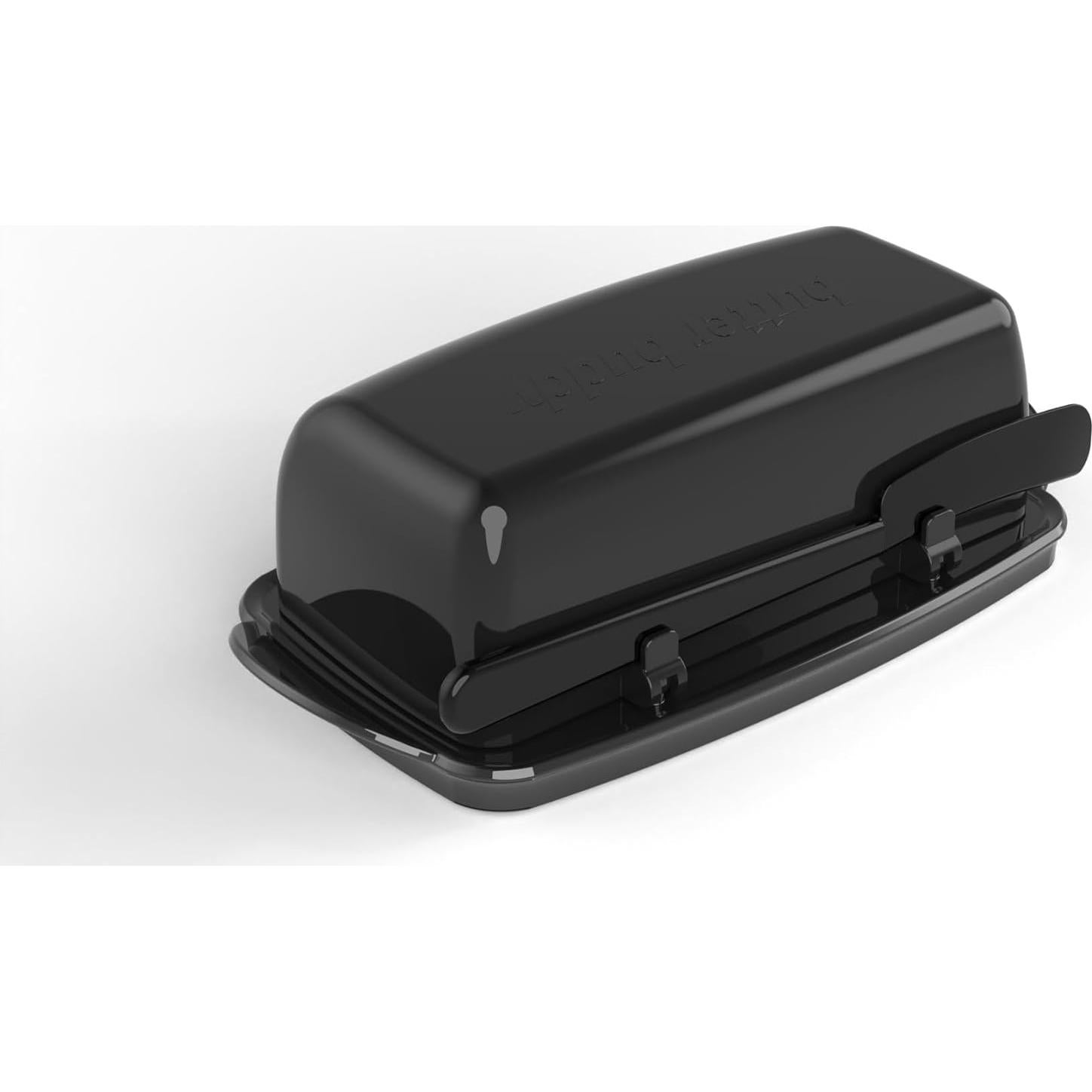 Plato de Mantequilla con Tapa SOUL CREAT 22x12x7cm Negro