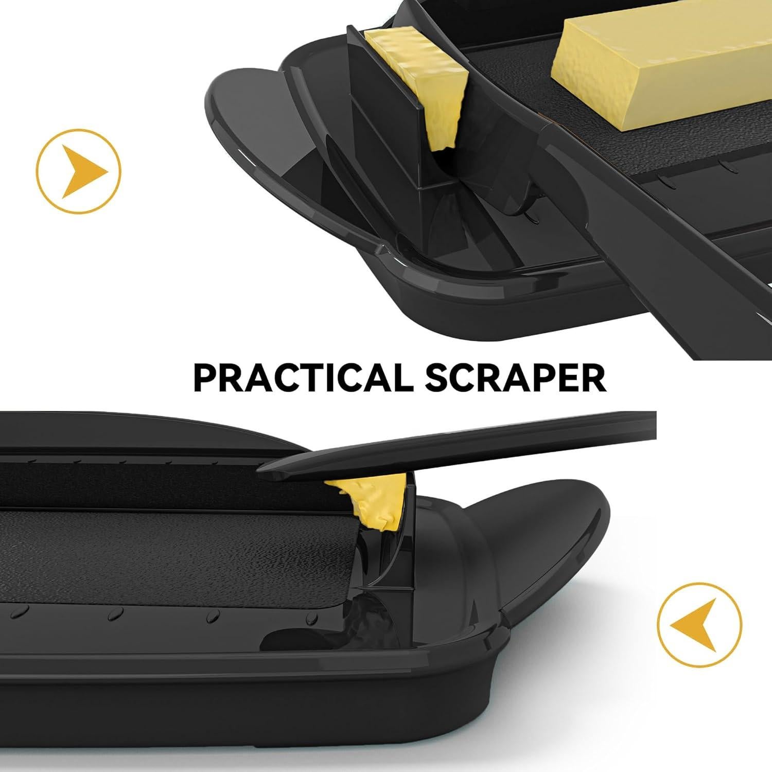 Plato de Mantequilla con Tapa SOUL CREAT 22x12x7cm Negro