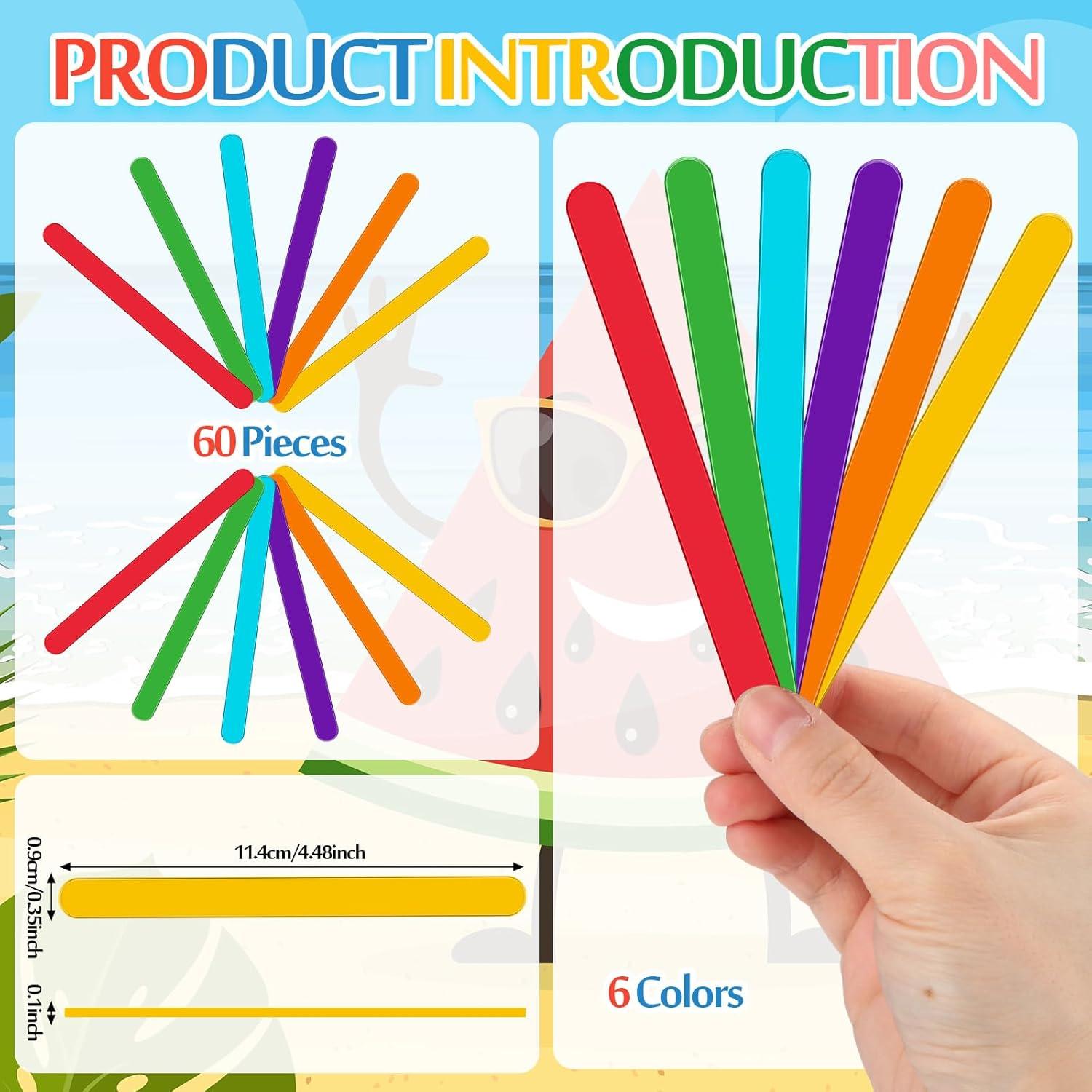 Palitos de Acrílico Reutilizables Geiserailie 60 Pcs 11.4 cm