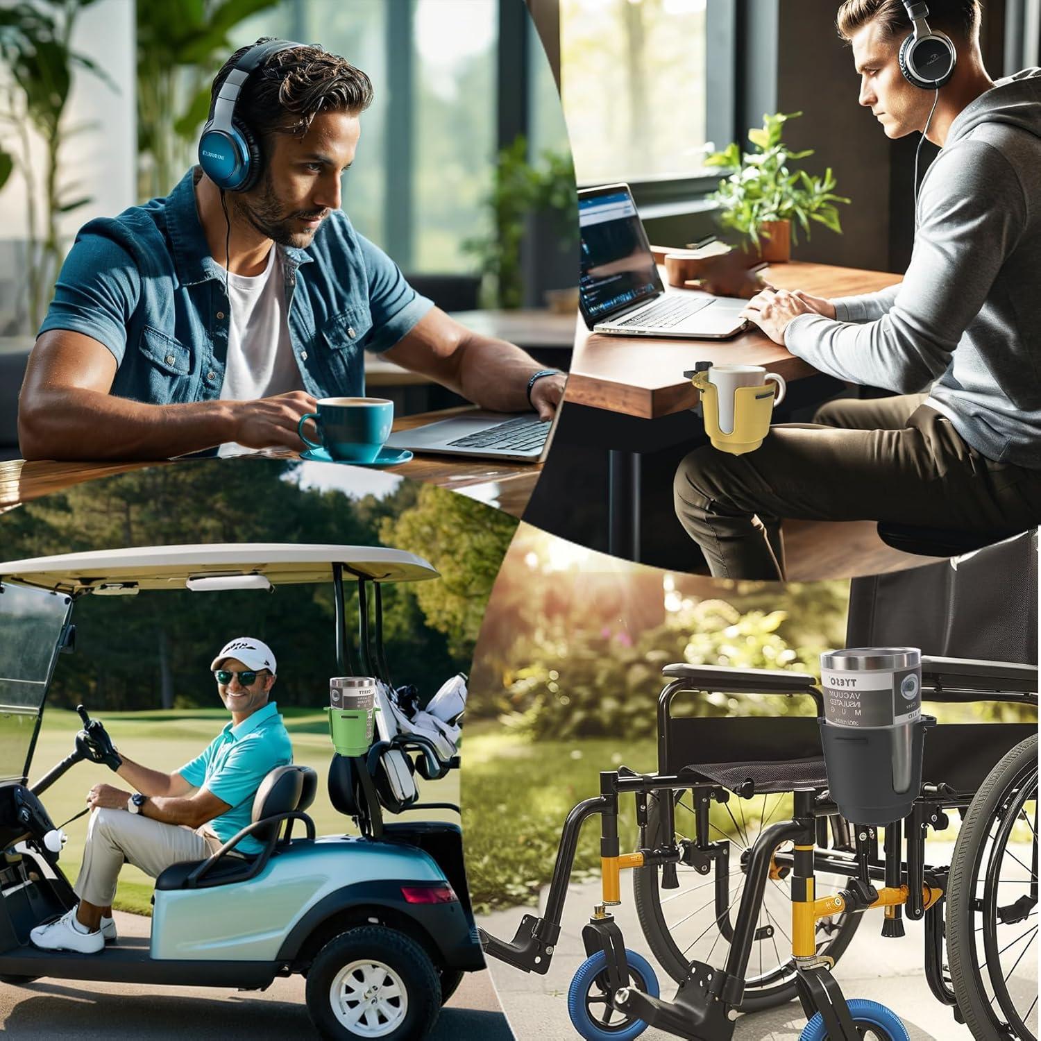 Soporte para Tazas de Escritorio EDSRDUX Negro Mediano Antidesbordamiento