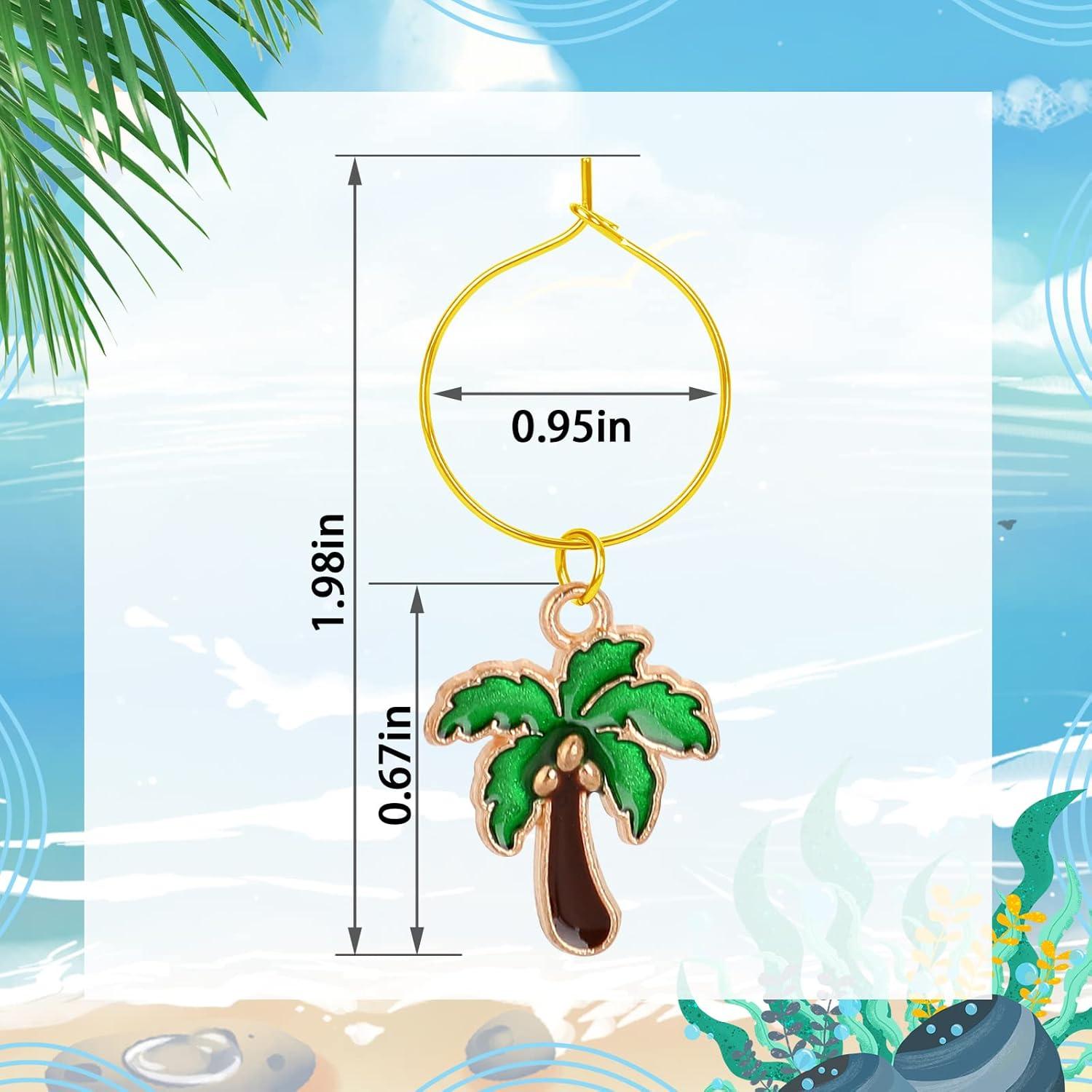 SANNIX 24 Encantos para Copas de Vino - Decoración Playa Verano