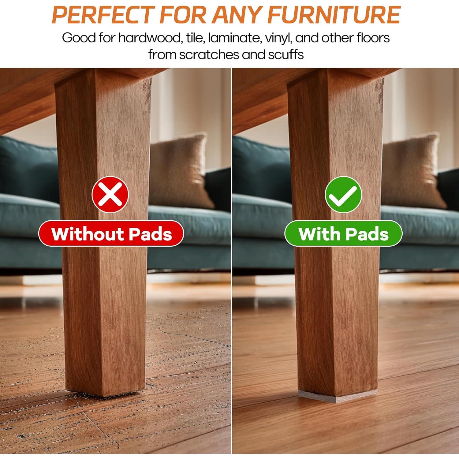 Almohadillas de Fieltro Autoadhesivas BAIPOK 10pcs 20x15cm Beige