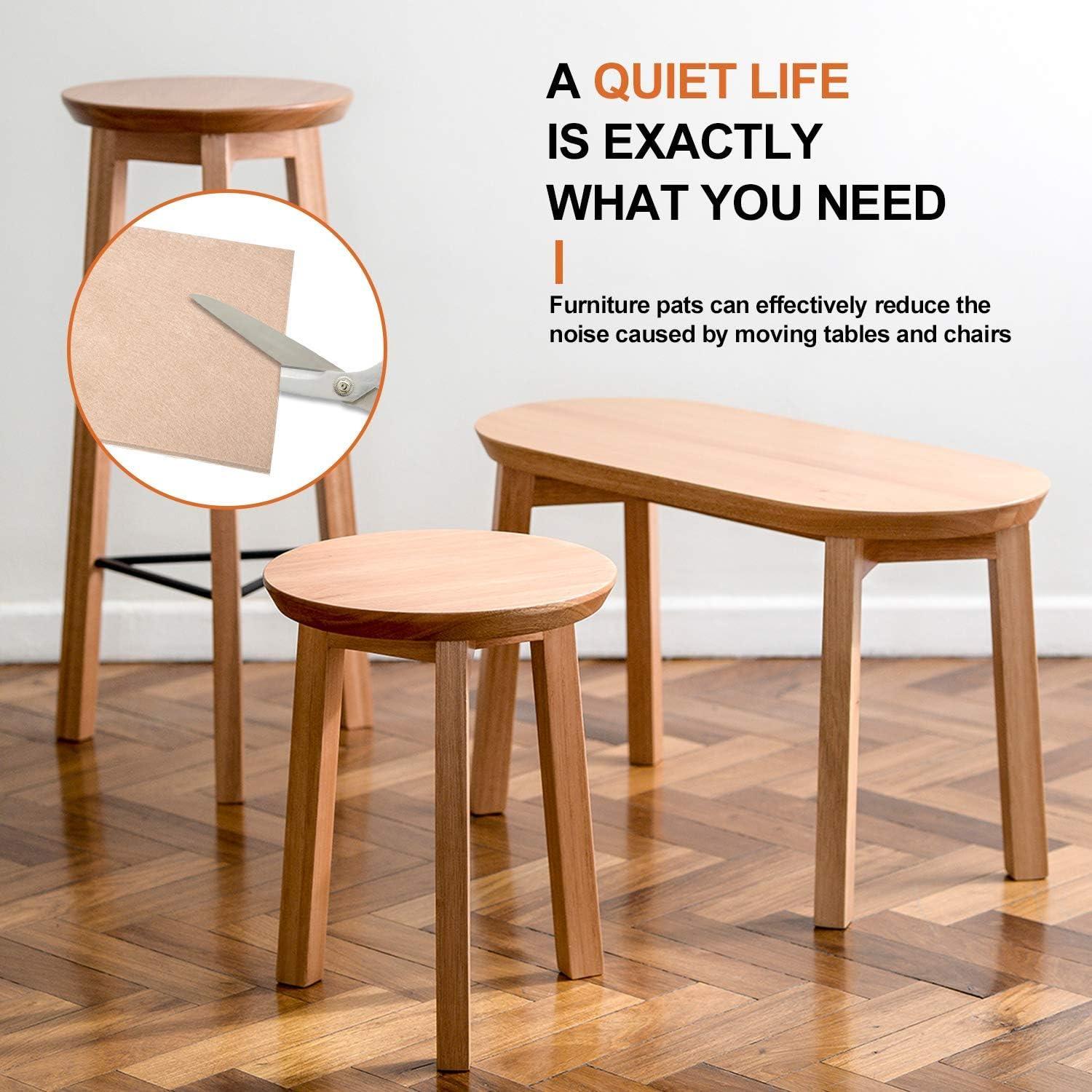 Almohadillas de Fieltro Autoadhesivas BAIPOK 10pcs 20x15cm Beige