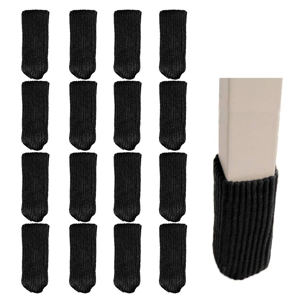 16 Fundas Protectores de Piernas de Muebles Aoozleny - Negro