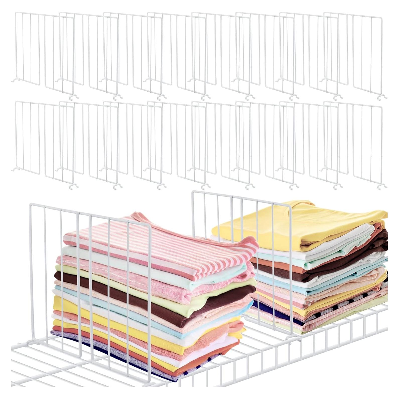 Divisores de Estante de Alambre Amylove 12 Pcs para Closet