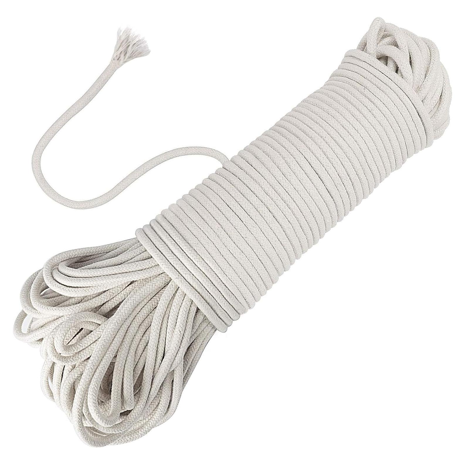 Cuerda de Algodón Natural Blanca 50m 0.64cm ZEONHEI