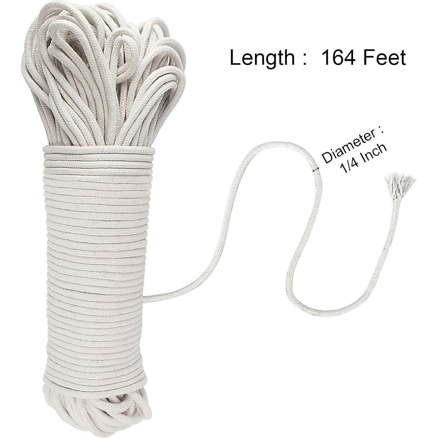 Cuerda de Algodón Natural Blanca 50m 0.64cm ZEONHEI