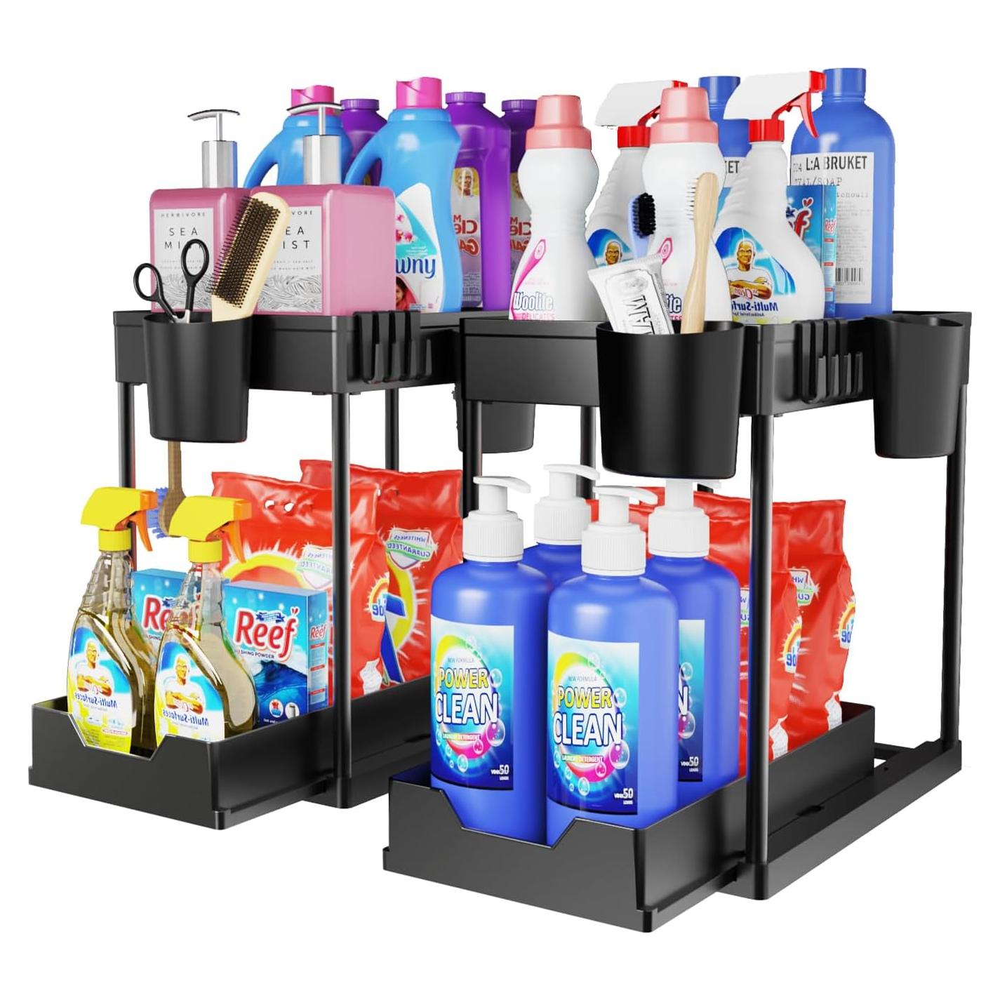 Organizador Bajo el Fregadero DILEASIR 2 Niveles Negro