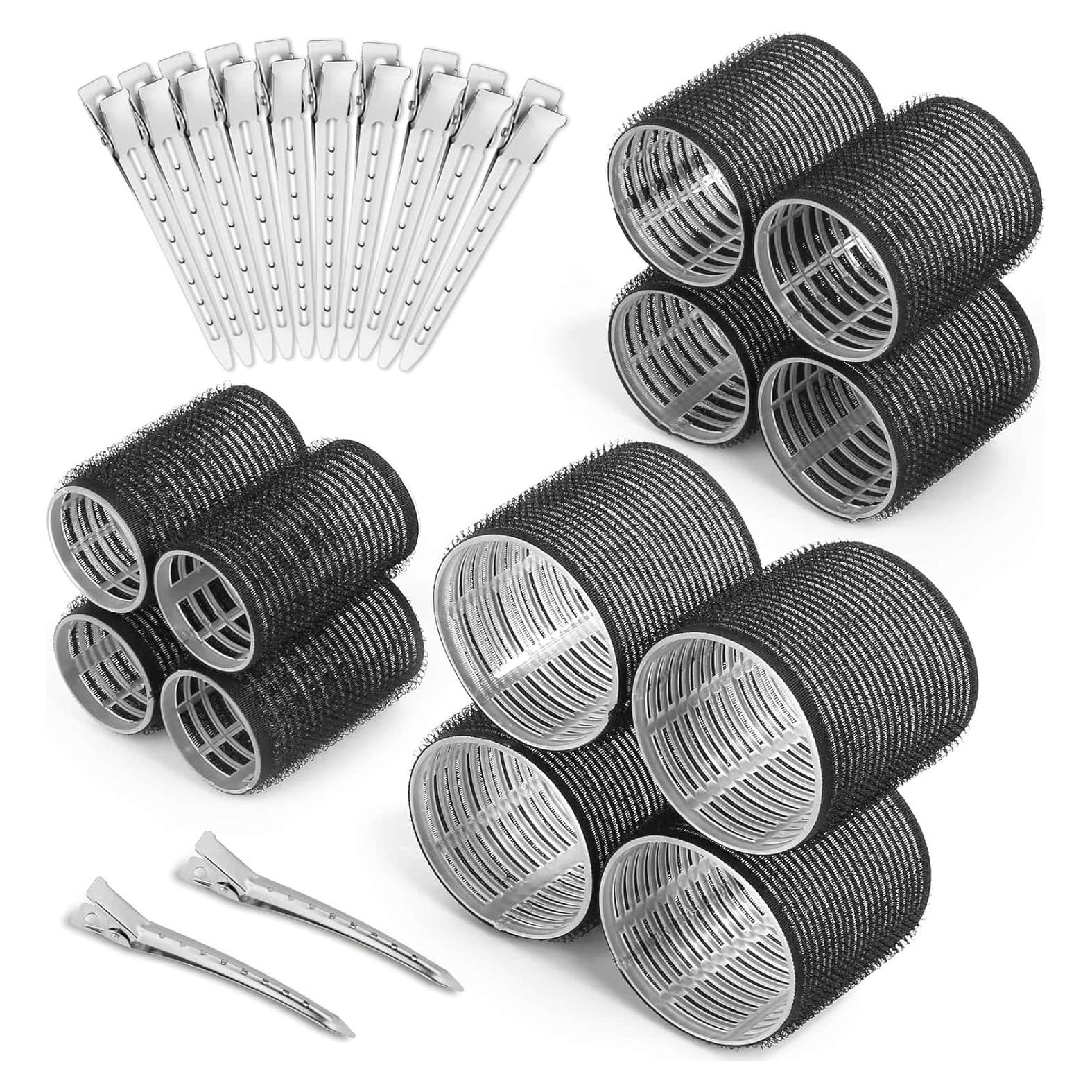 Juego de Rulos Autoadhesivos Shynek - 24 Piezas con Clips