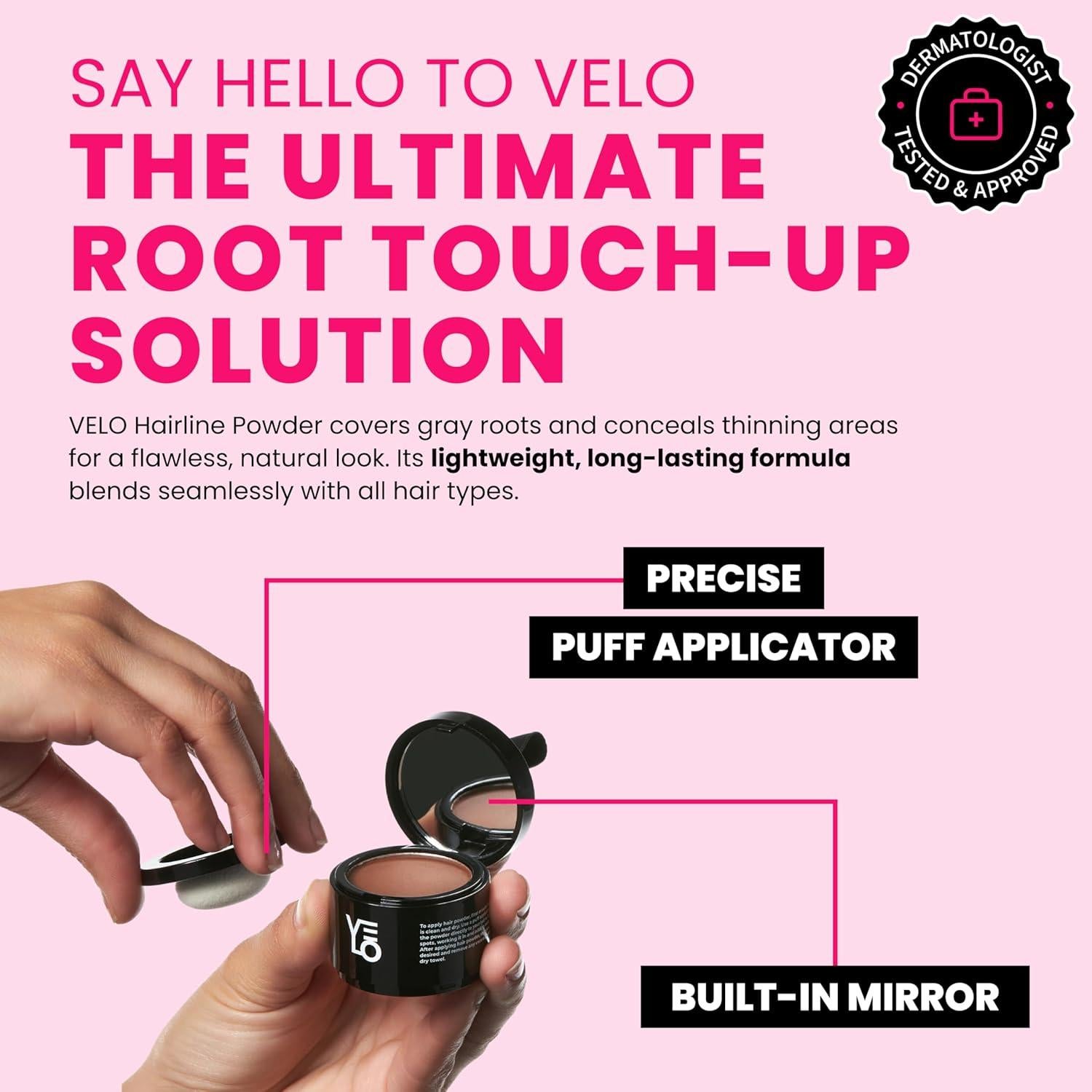 Polvo para Raíces VELO Castaño - Cubierta Instantánea 4g