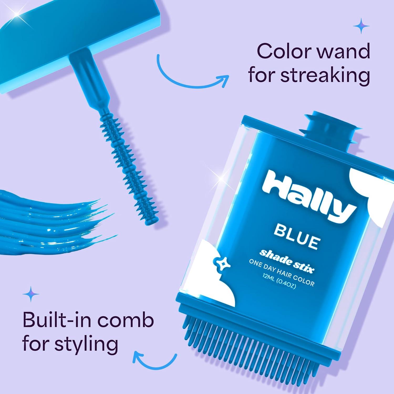 Hally Shade Stix Color Temporal para Cabello Azul - 12 ml