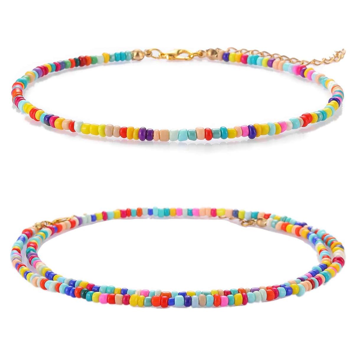 Pulsera de Tobillo Bohemia Starain para Mujeres - Cuentas Coloridas 20 cm