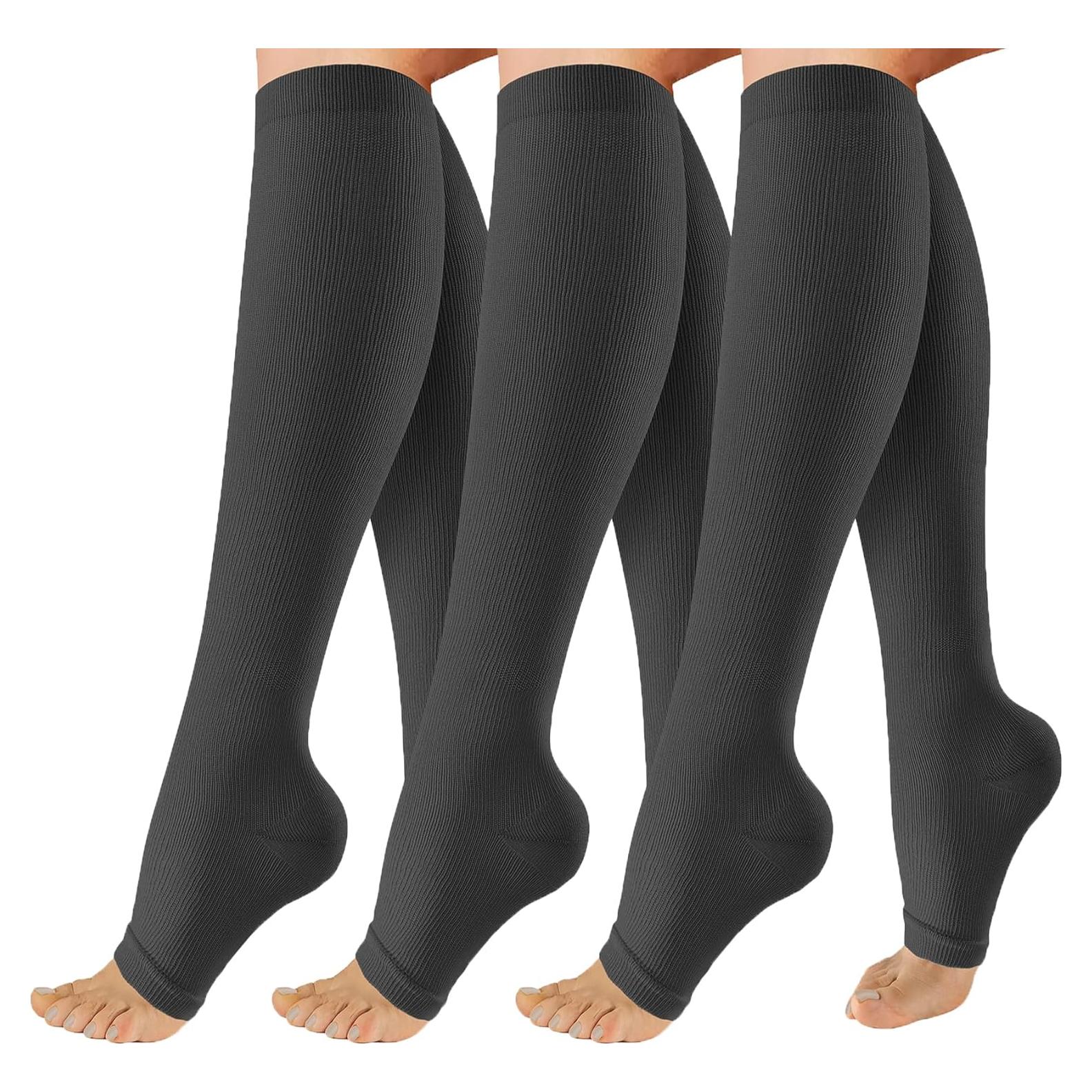 Calcetines de Compresión OUIVIAL 20-30mmHg Abiertos Unisex