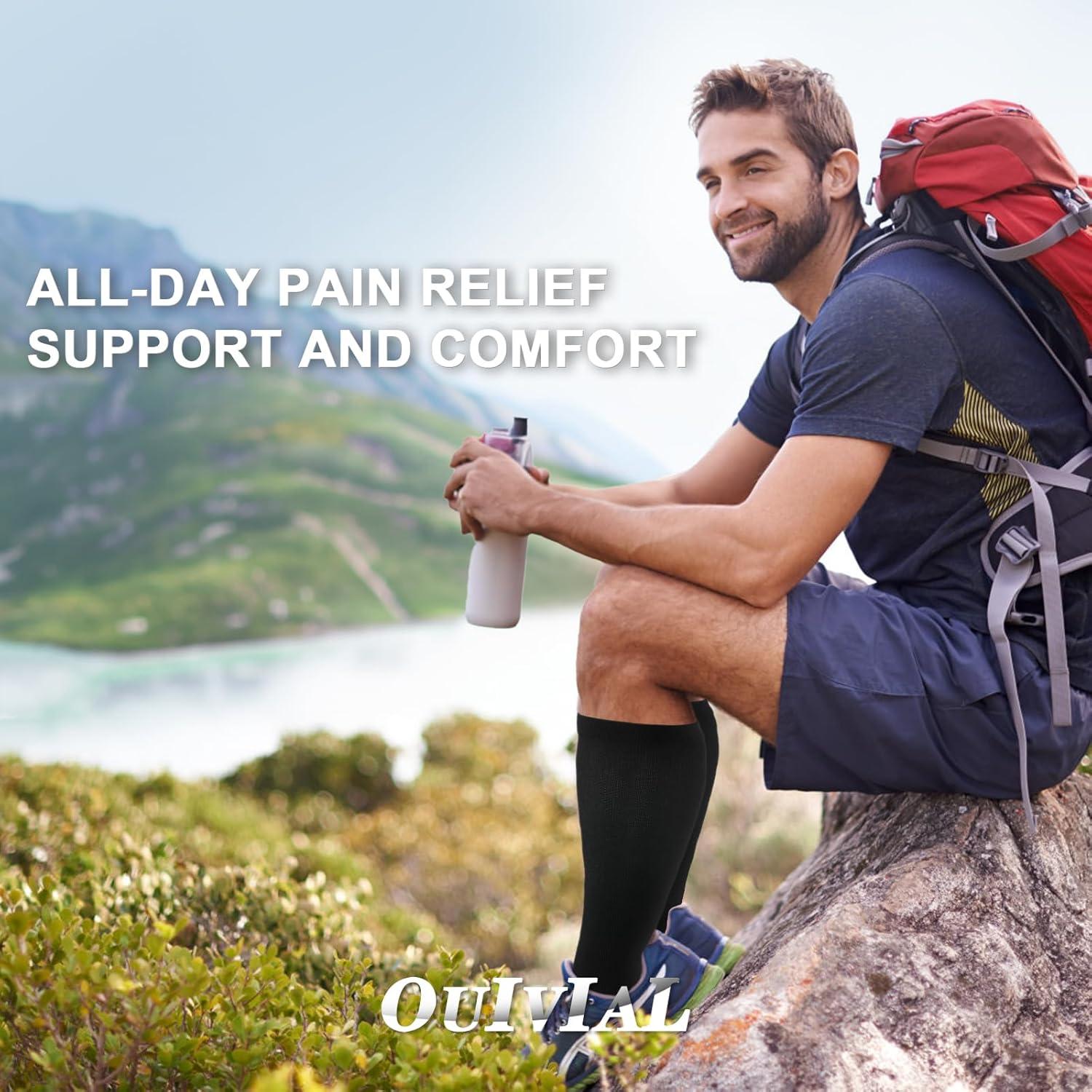 Calcetines de Compresión OUIVIAL 20-30mmHg Abiertos Unisex