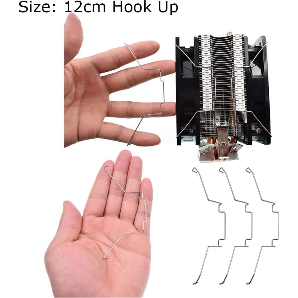 Clip de Fijación de Ventilador de CPU MEETOOT 12cm 4 Piezas