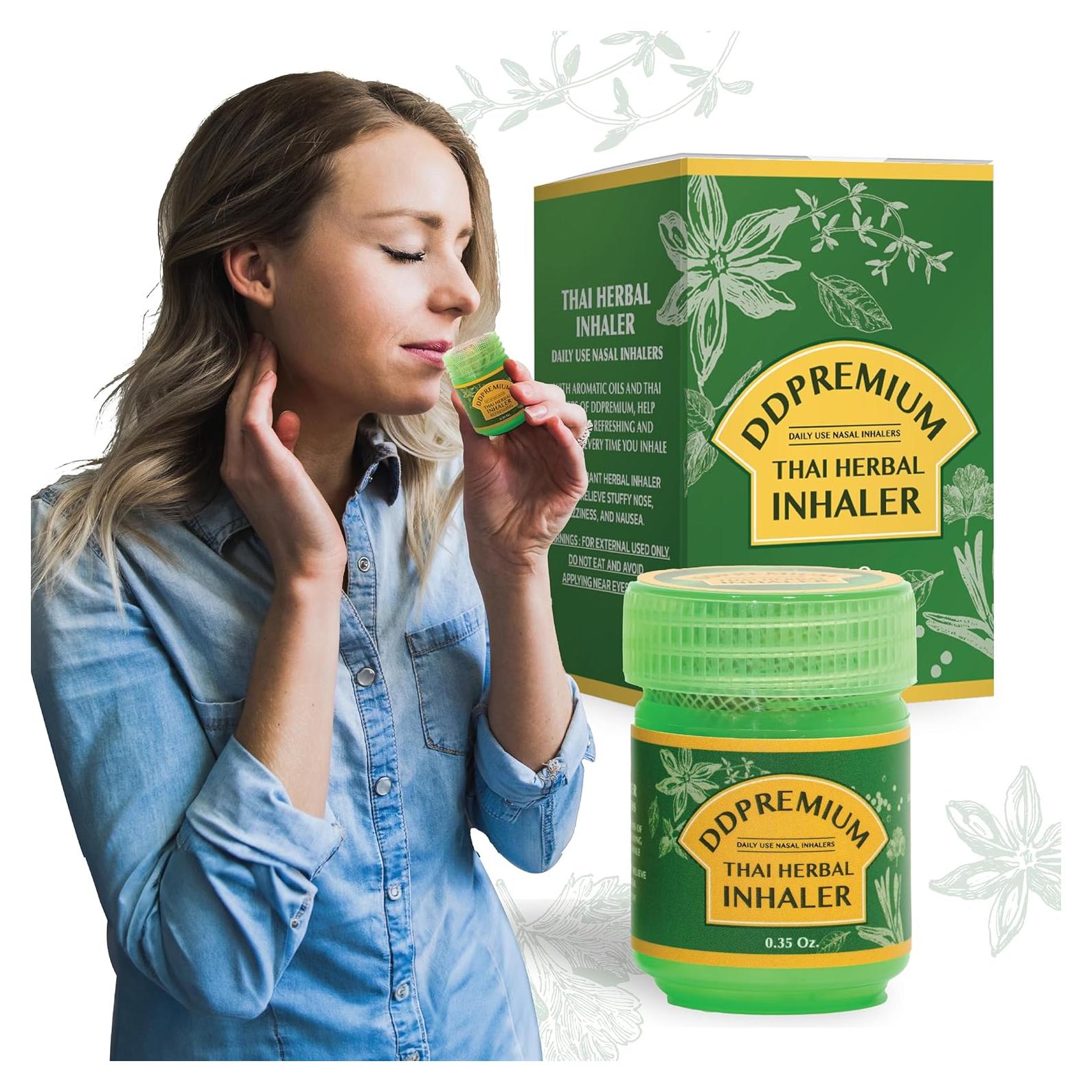 Inhalador Herbal Tailandés Yadom con Mentol - 1 Unidad