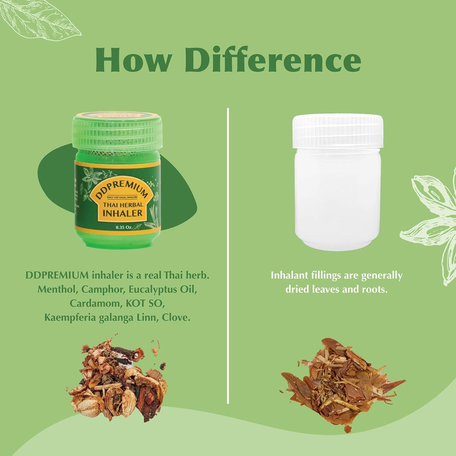 Inhalador Herbal Tailandés Yadom con Mentol - 1 Unidad