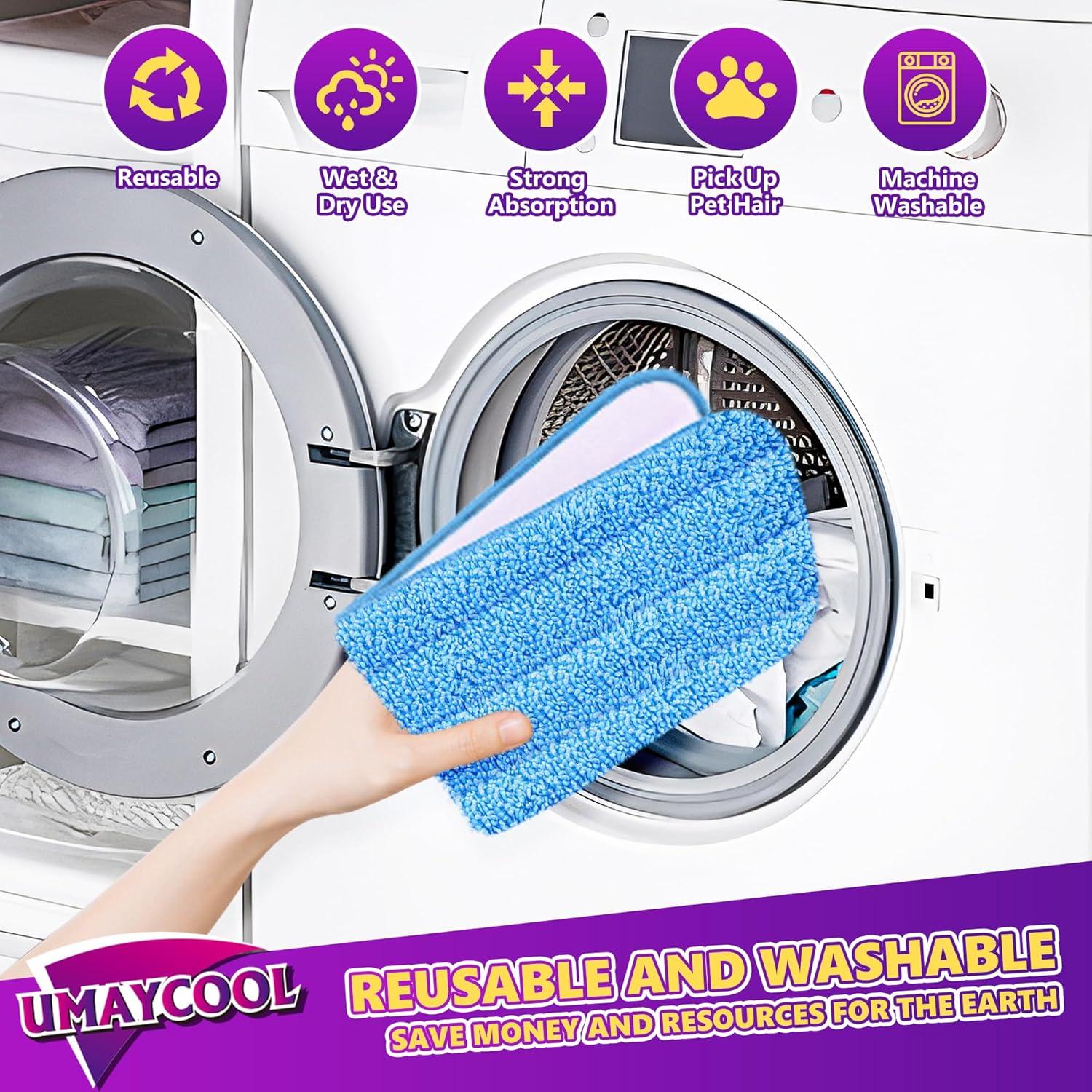 Almohadillas de Mopa Reutilizables UMAYCOOL para Swiffer WetJet - 6 Piezas