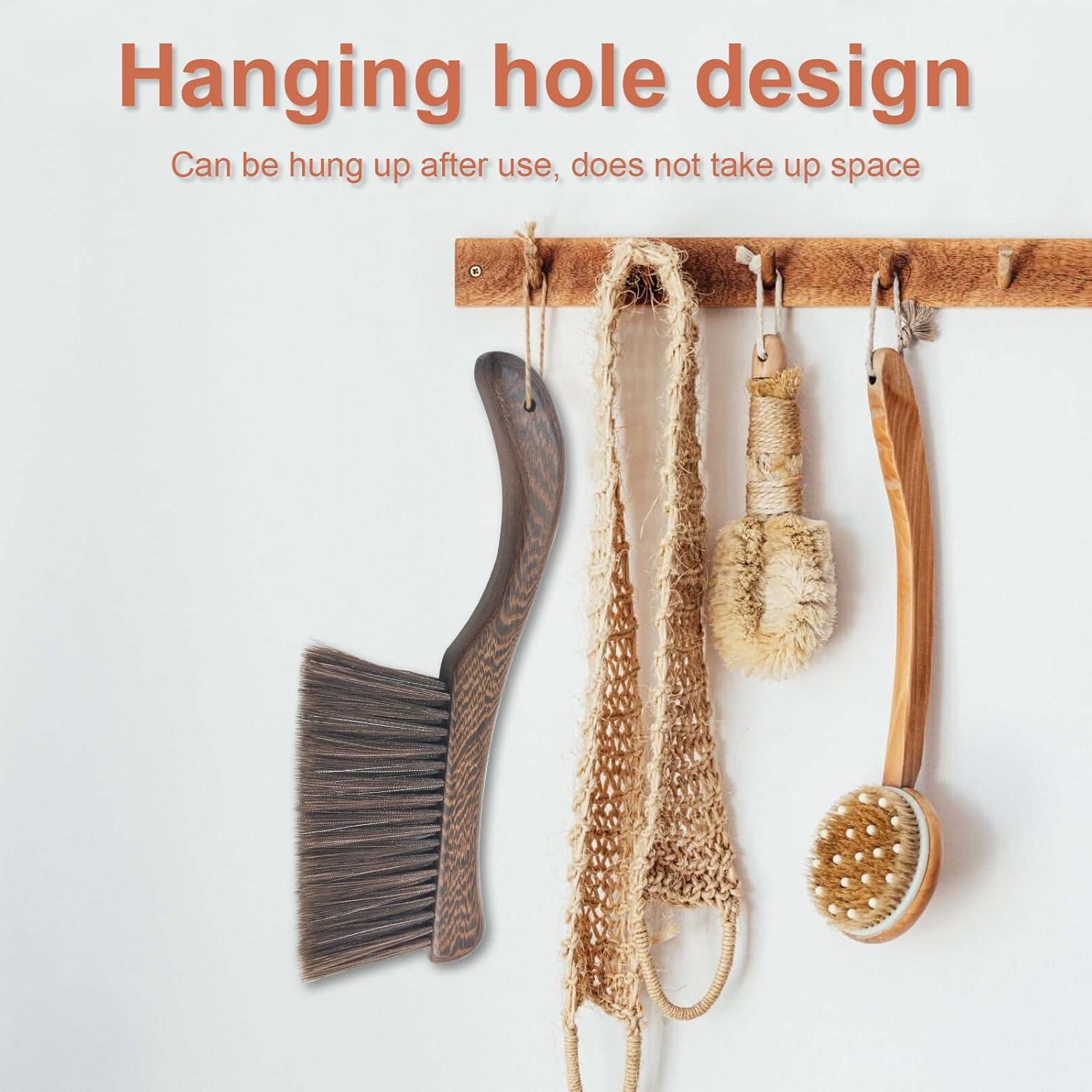 Cepillo de Polvo PENGJINYU con Mango Curvado de Madera