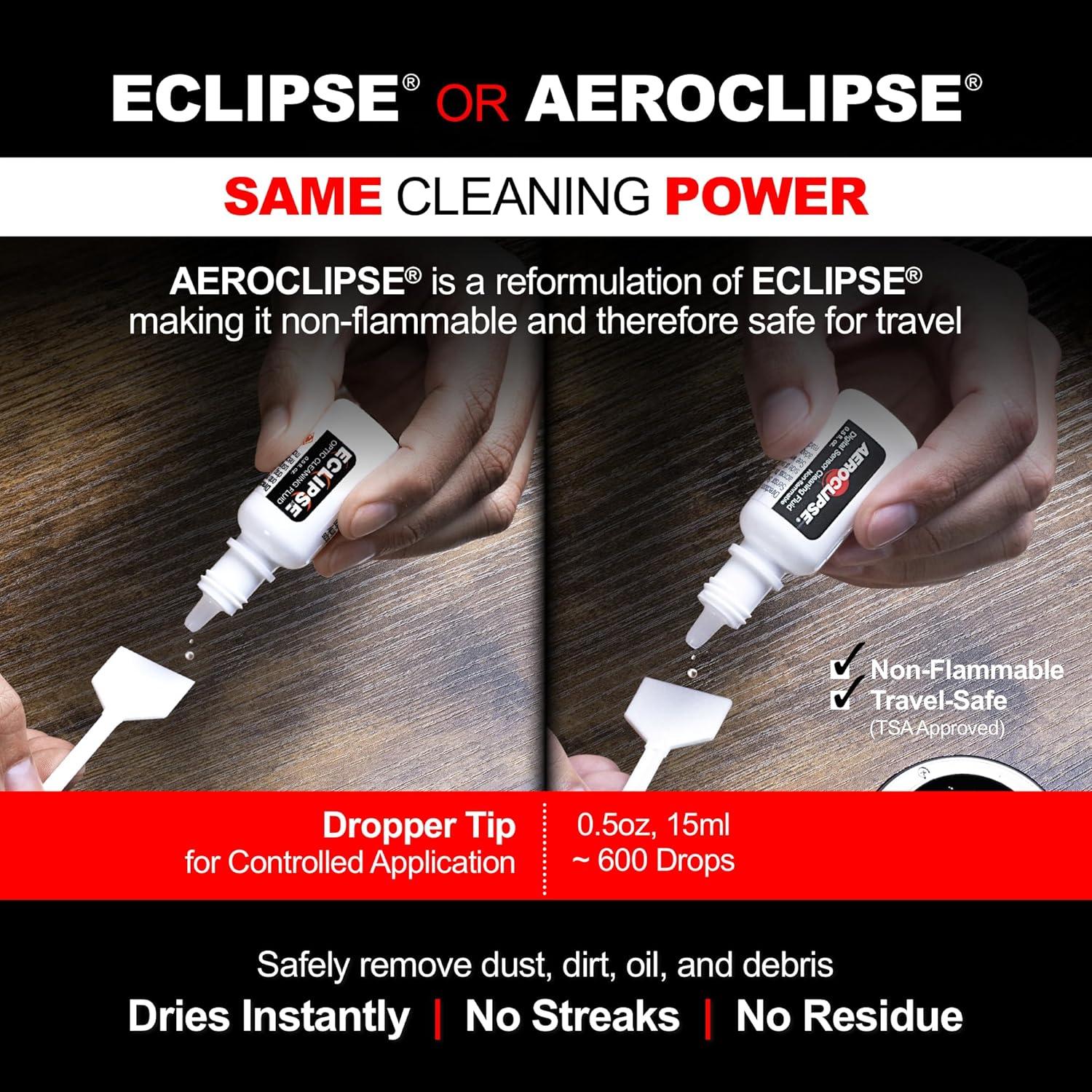 Kit de limpieza de sensor Aeroclipse 15ml + 6 hisopos 17mm