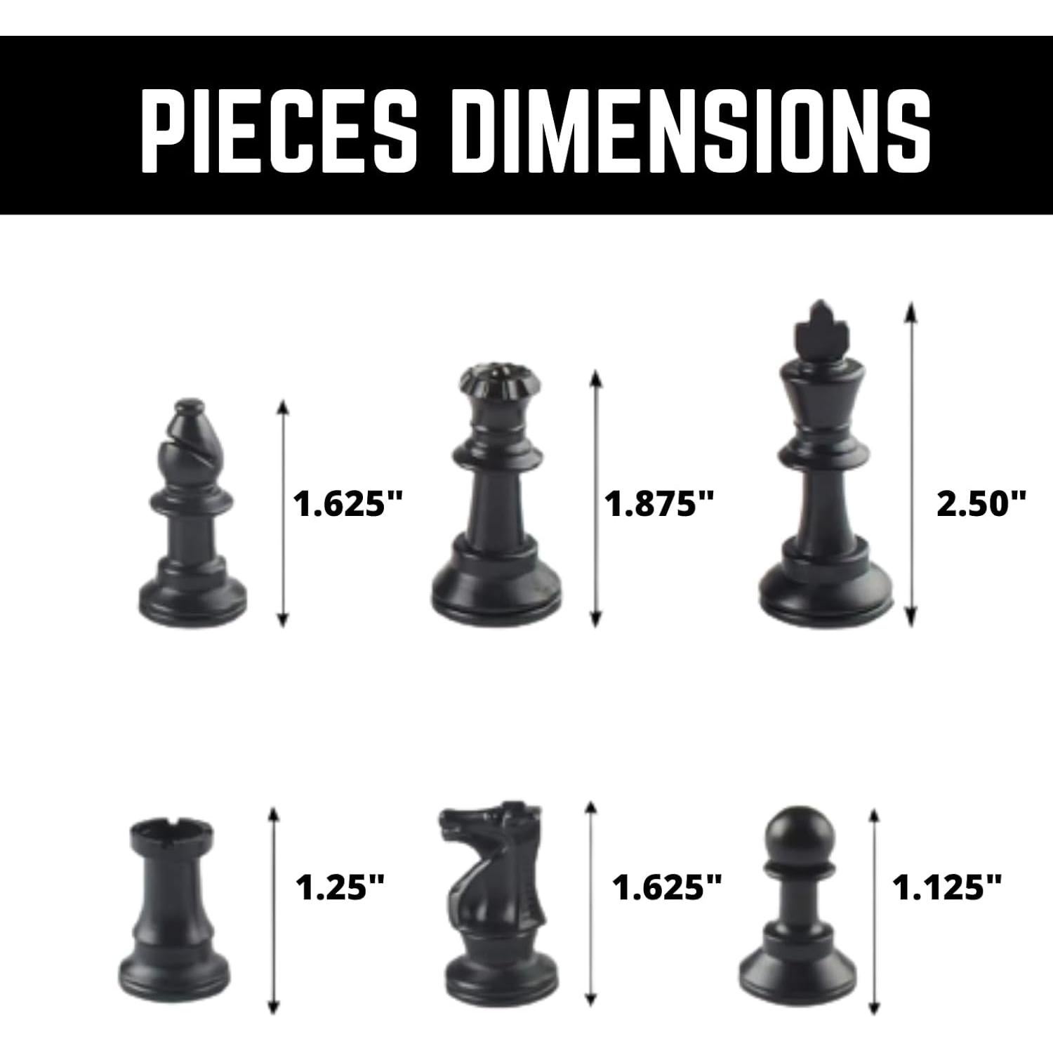 Juego de Ajedrez de Torneo GETORIUM Portátil 33x33cm Verde