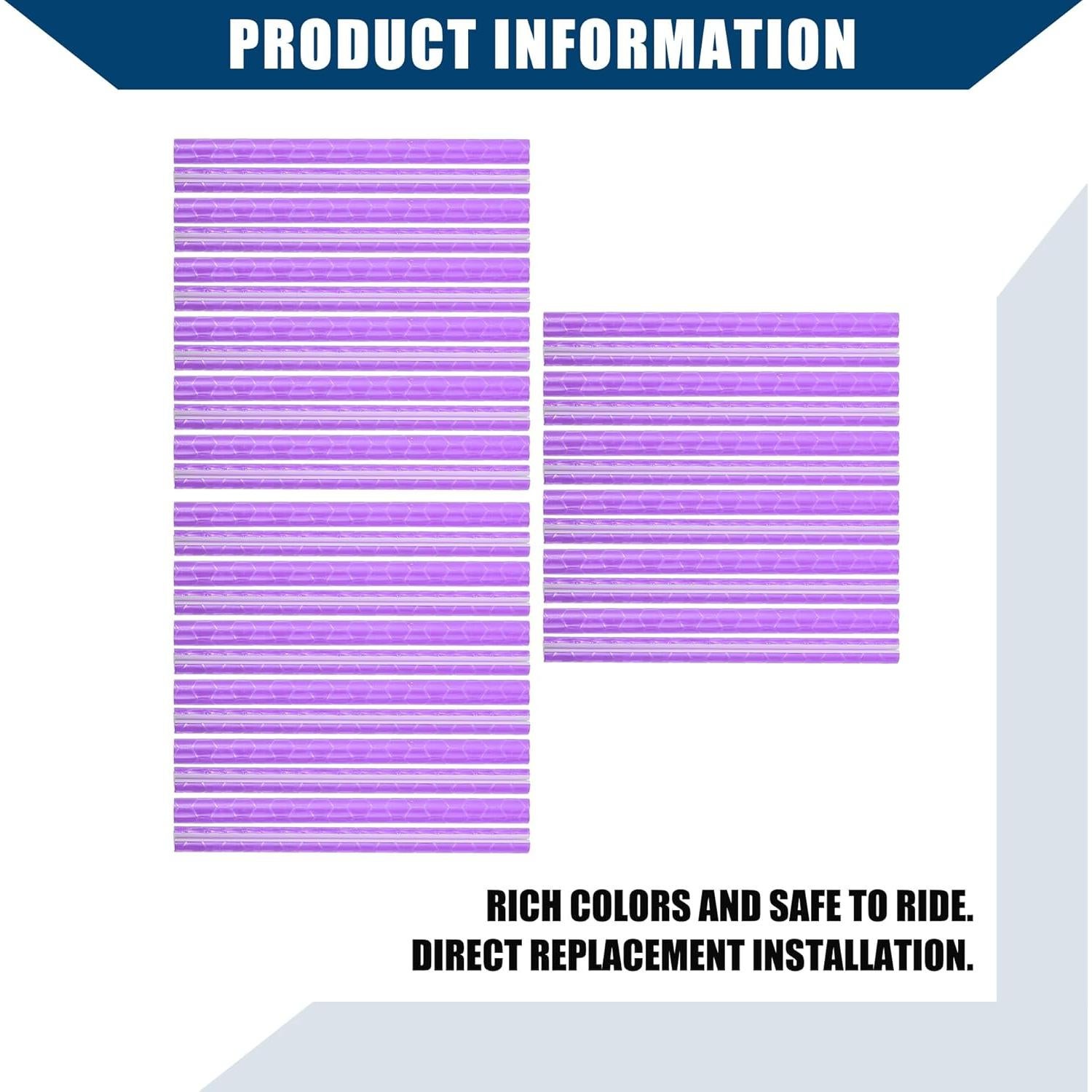 Reflectores de Bicicleta X AUTOHAUX 36 Pcs ABS Púrpura