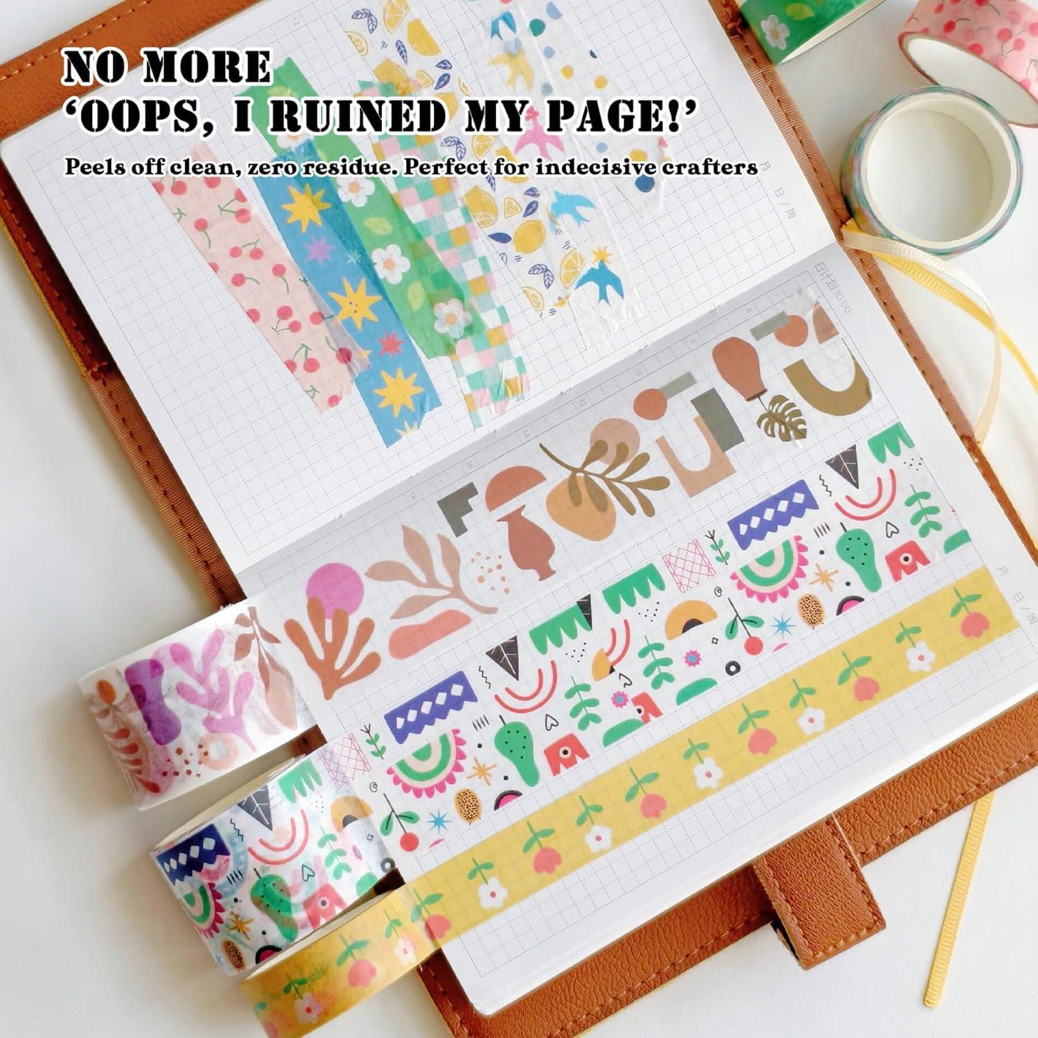 Juego de Washi Tape JUNKJWBZ - 38 Rollos Vintage Floral