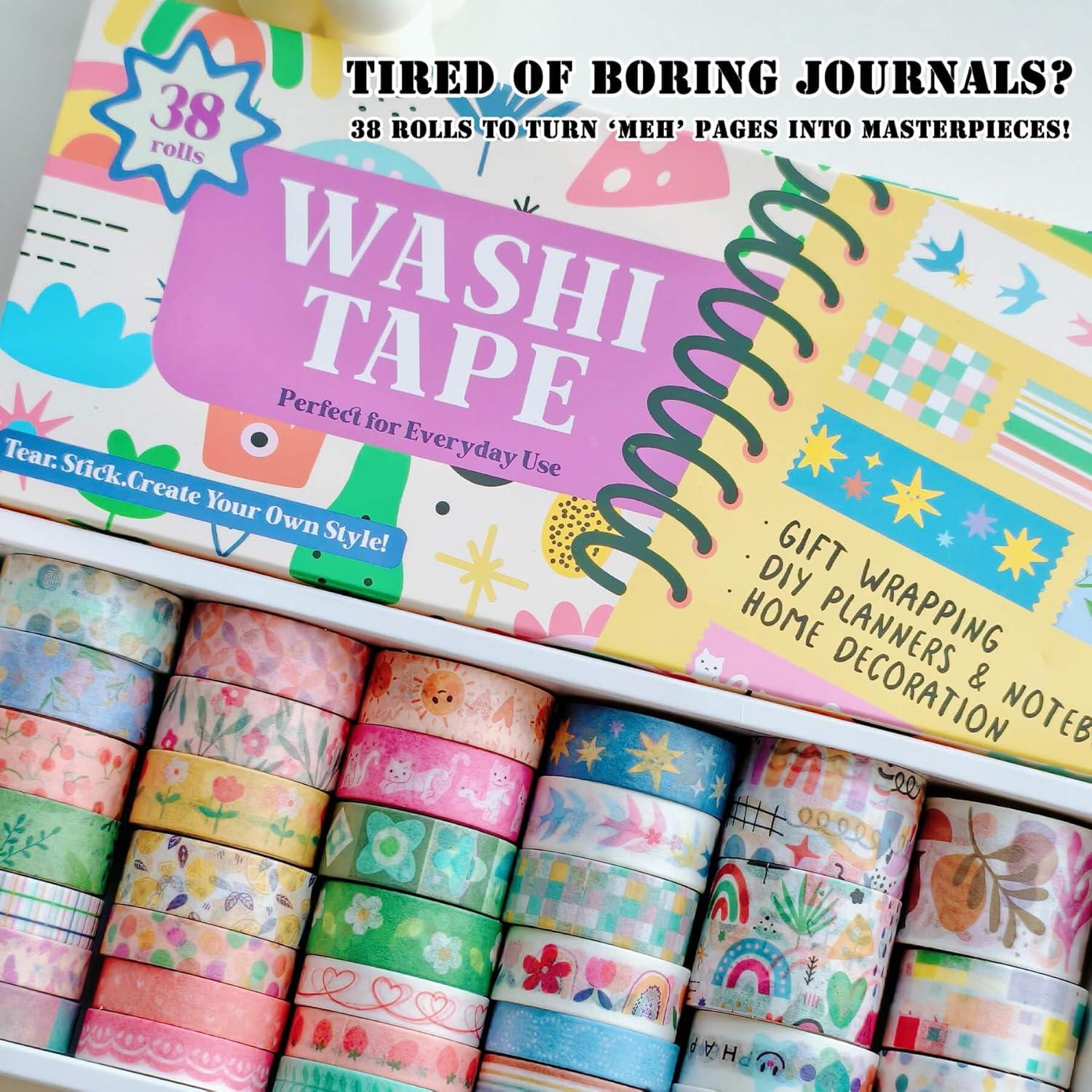 Juego de Washi Tape JUNKJWBZ - 38 Rollos Vintage Floral
