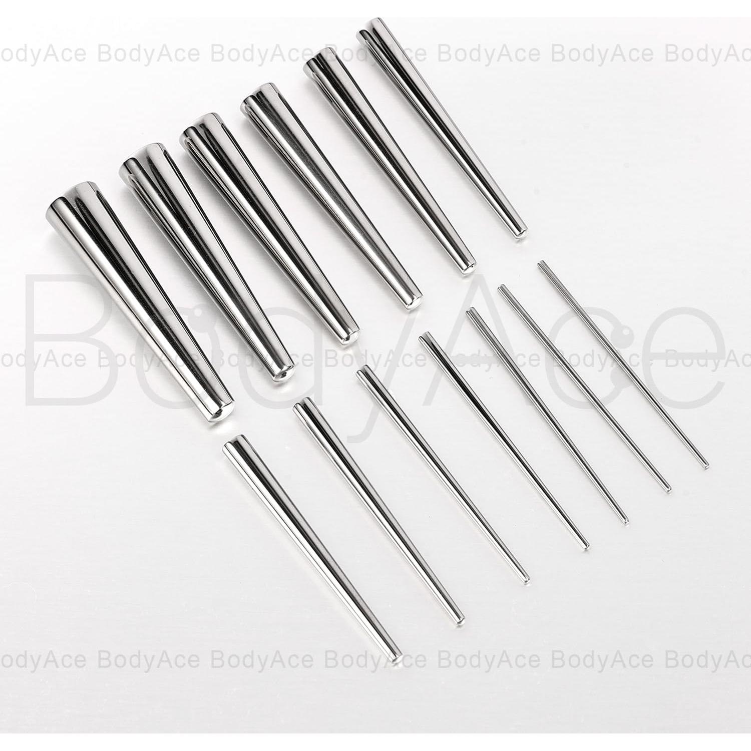 Taper BodyAce 1pc Acero Inoxidable 1.4mm a 11mm