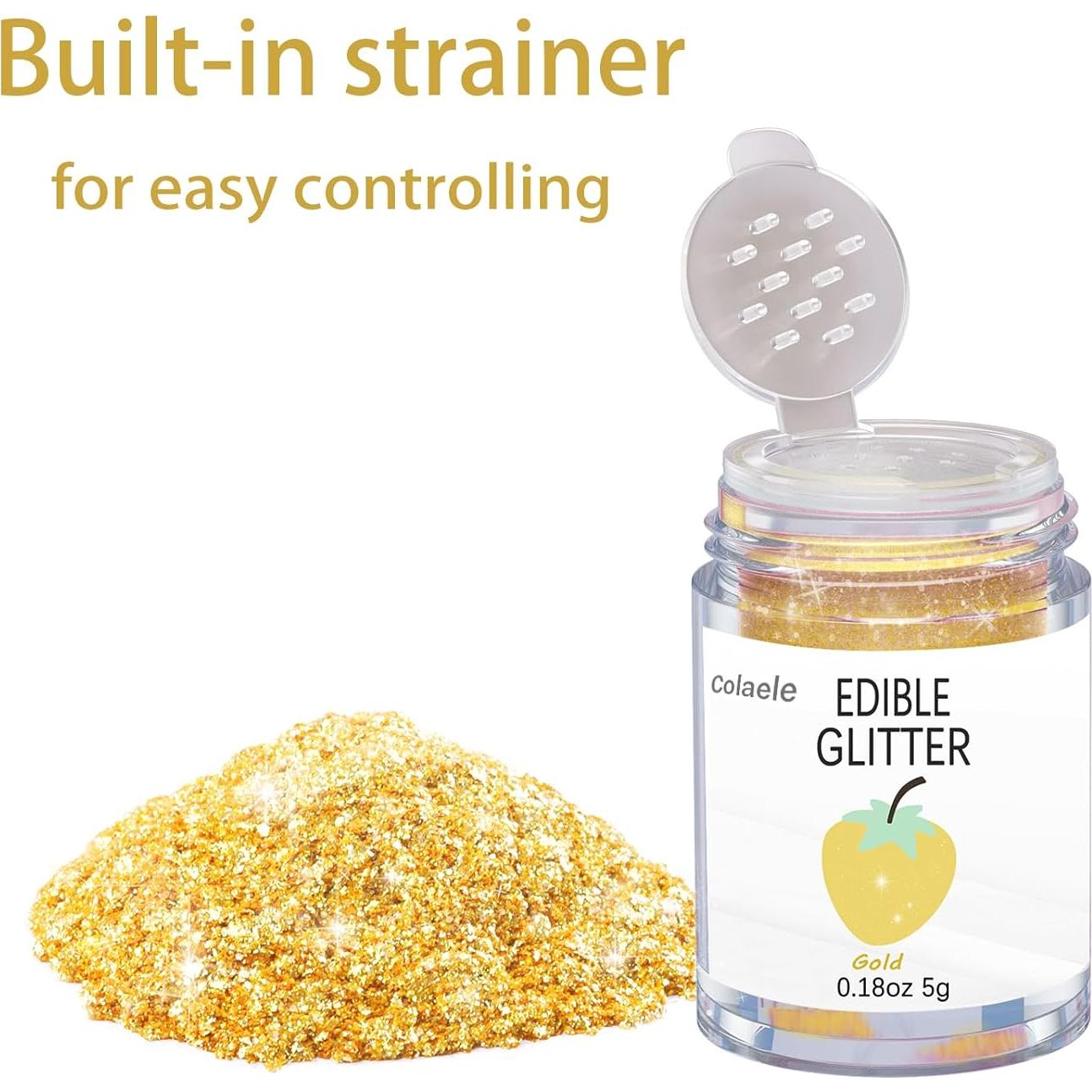 Polvo Brillante Comestible Dorado Colaele 5g Decoración Pasteles