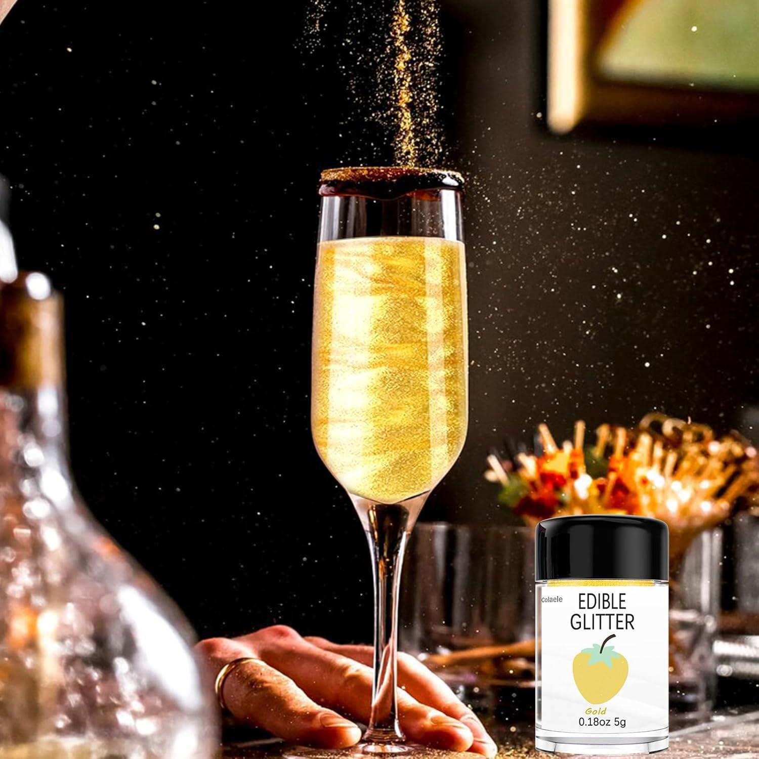 Polvo Brillante Comestible Dorado Colaele 5g Decoración Pasteles