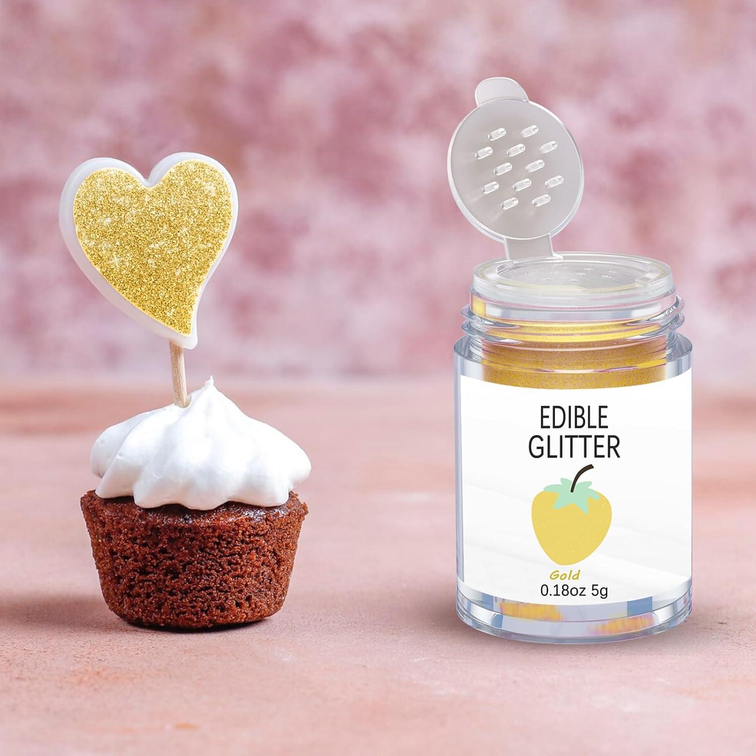 Polvo Brillante Comestible Dorado Colaele 5g Decoración Pasteles