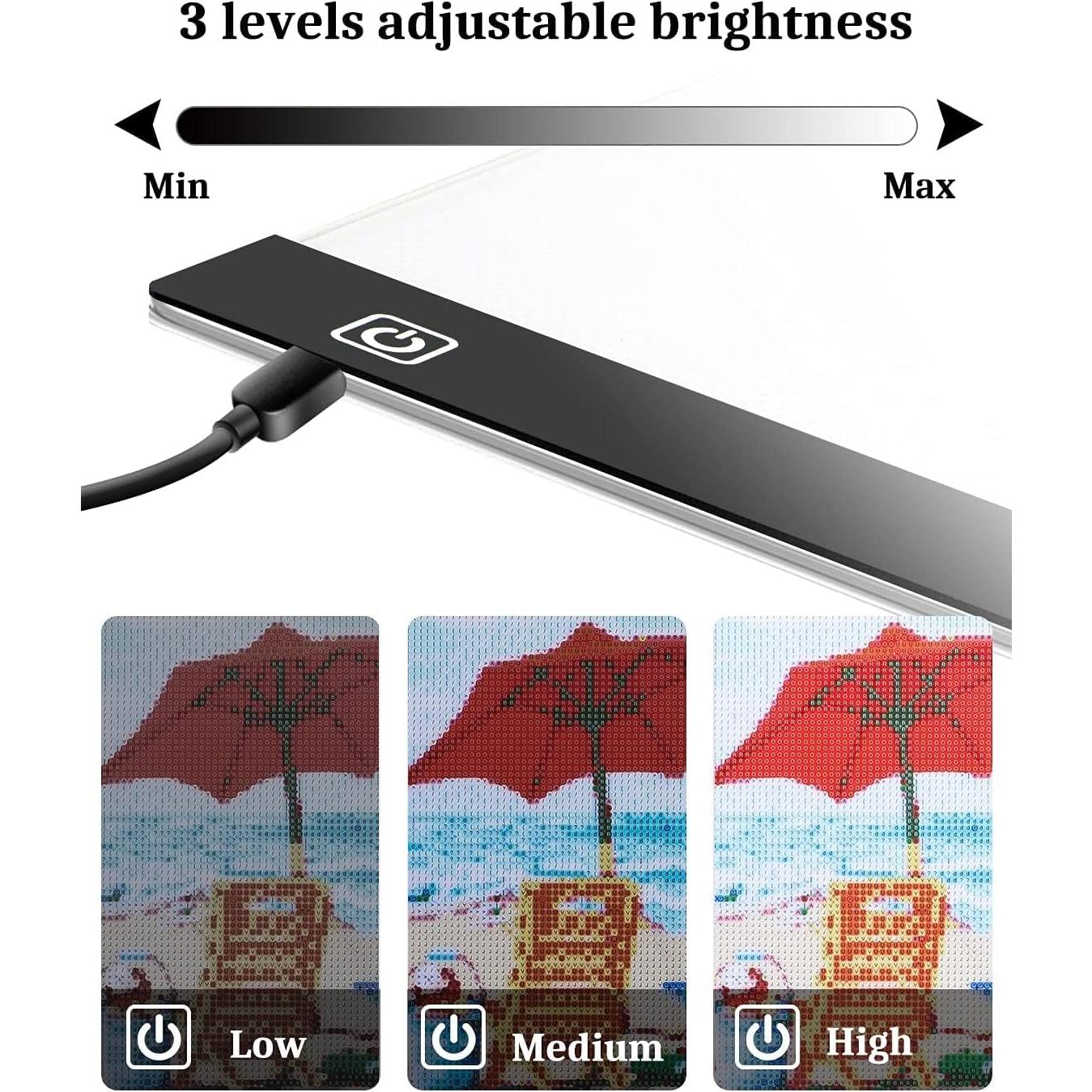 Pad de Luz LED A3 Ratukall para Pintura de Diamantes